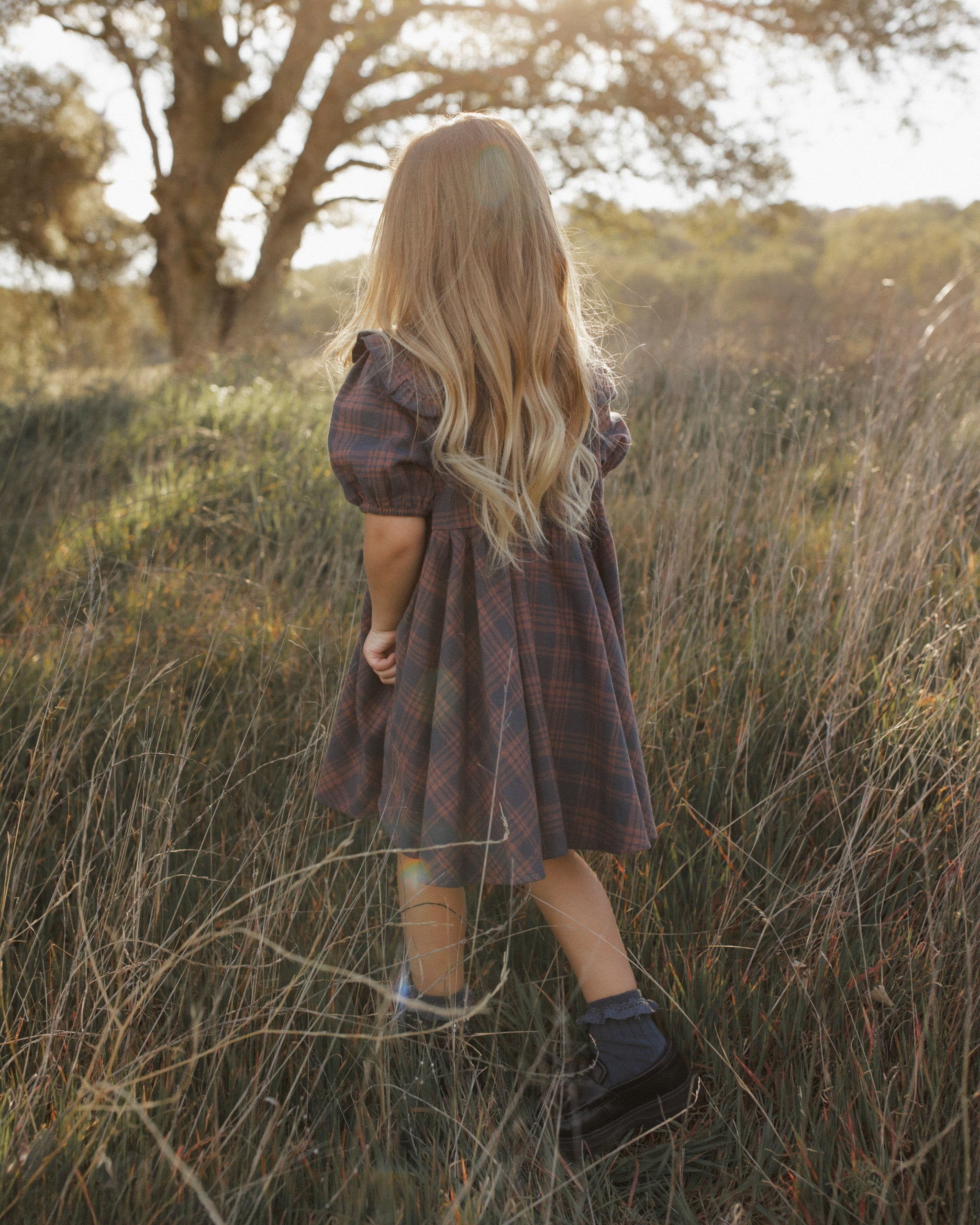 Camille Dress || Midnight Plaid