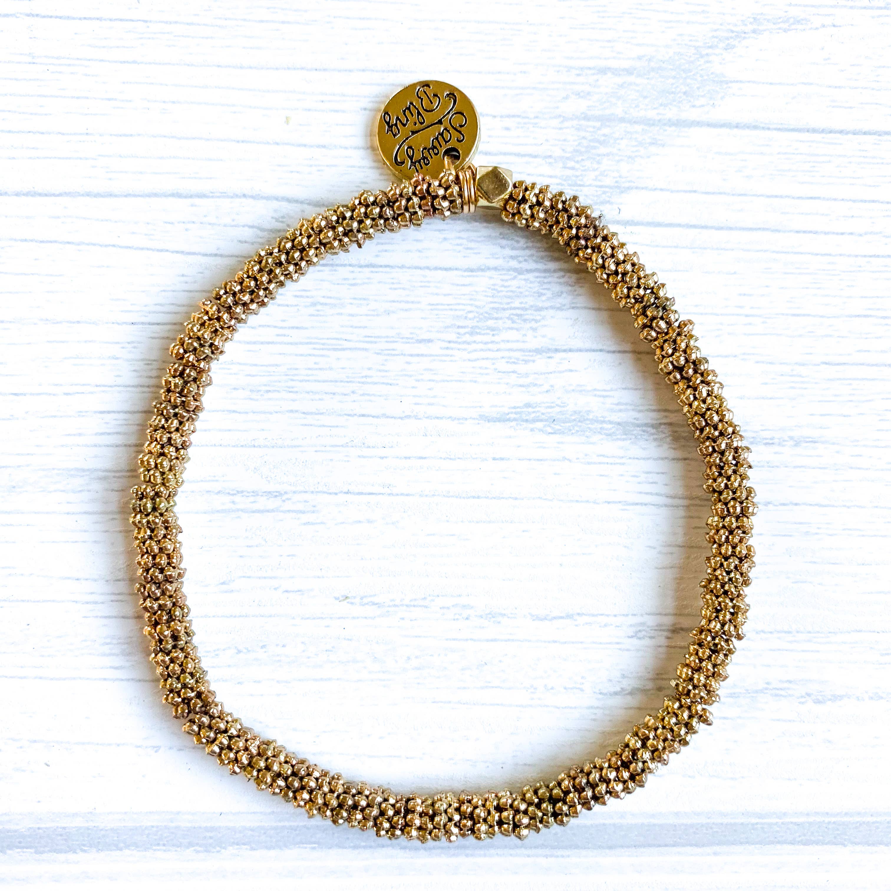 Gold Flower Shape Bracelet