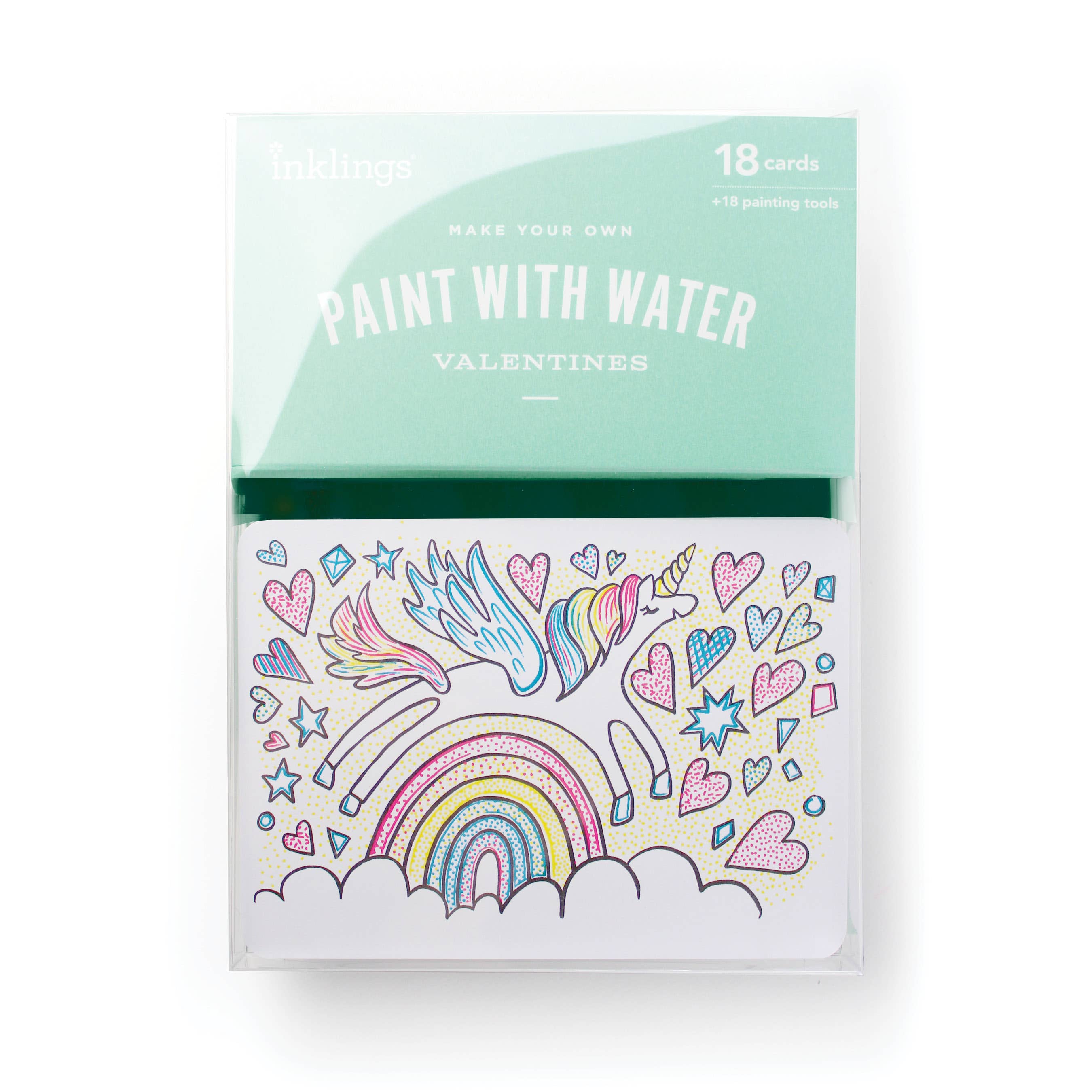 Paint with Water Valentine Cards | Unicorn