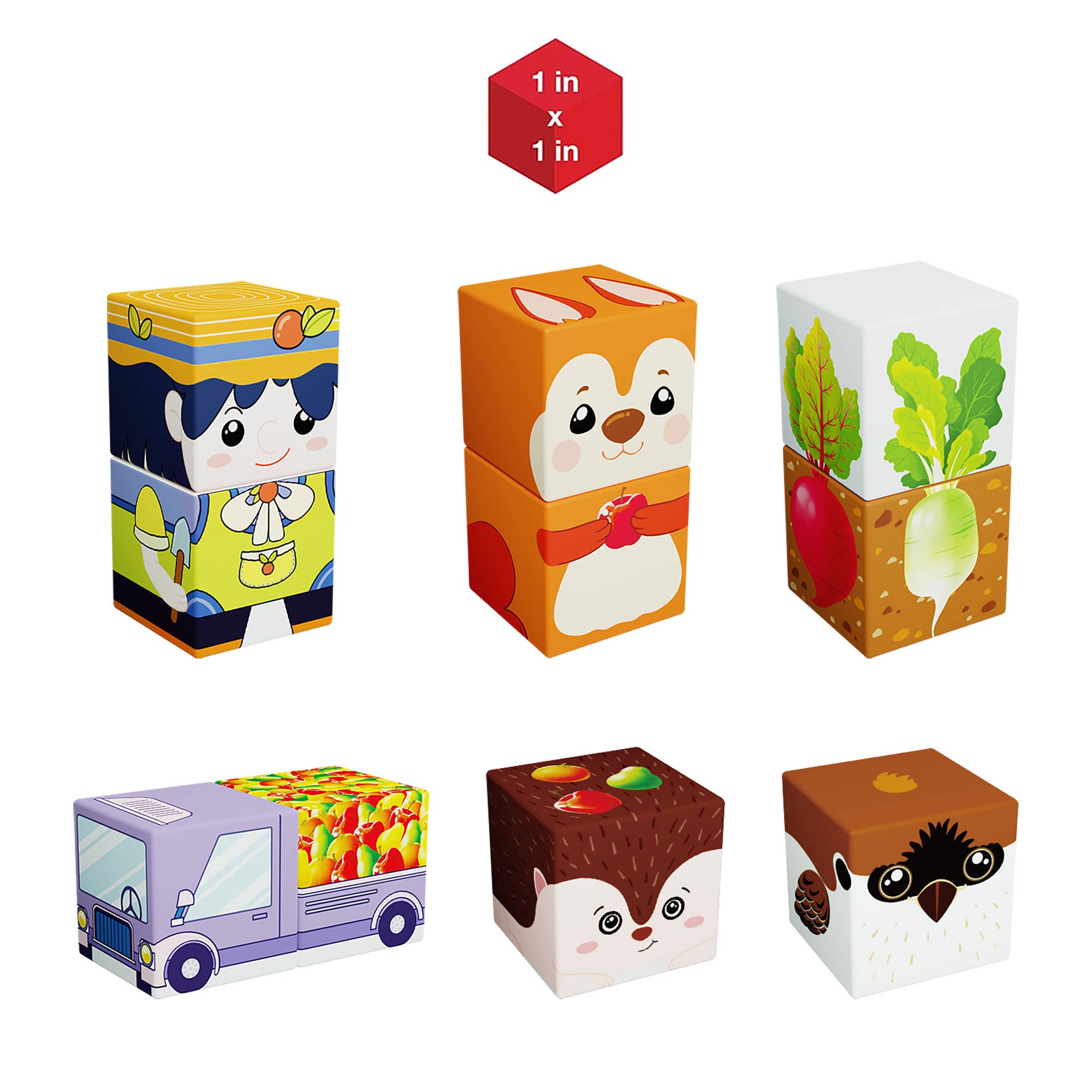 Farm Harvesting Magnetic Cubes Set - COMING SOON