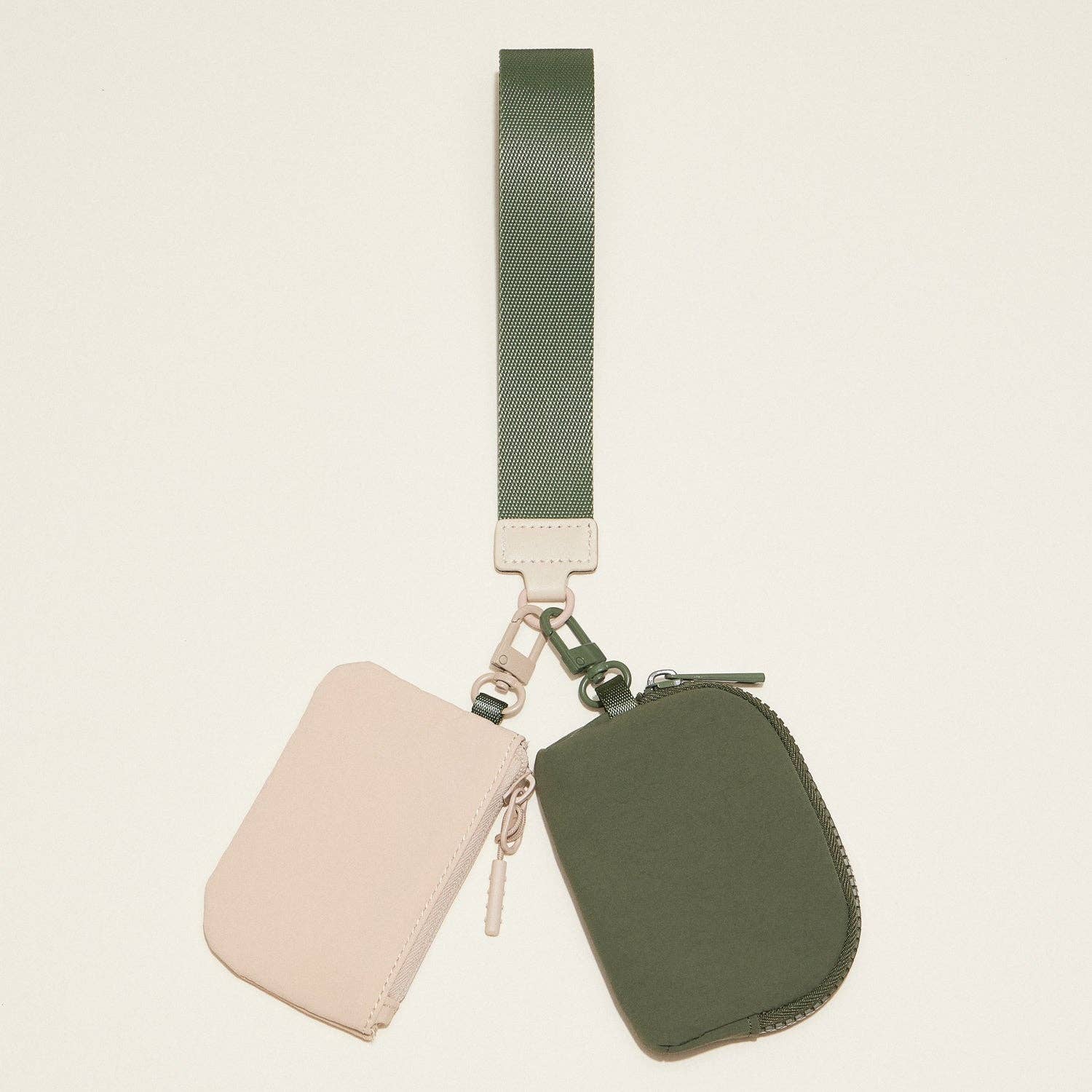 Dual Purse Wristlet  || Olive