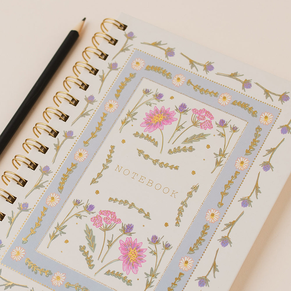 Floral Hardback Ringbound Notebook Journal Lined A5