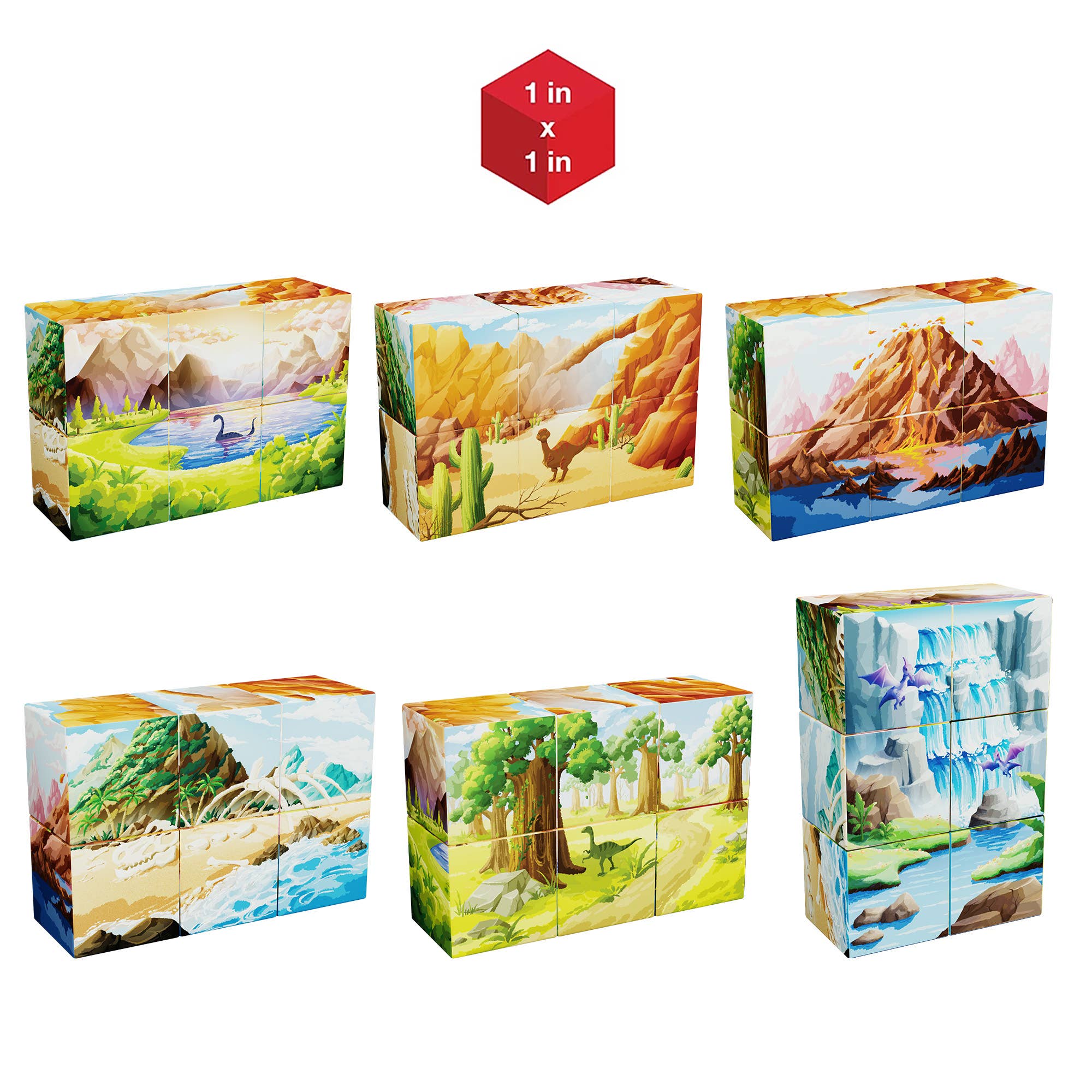 Magnet Cube Dinosaur World Mix & Match Building Block