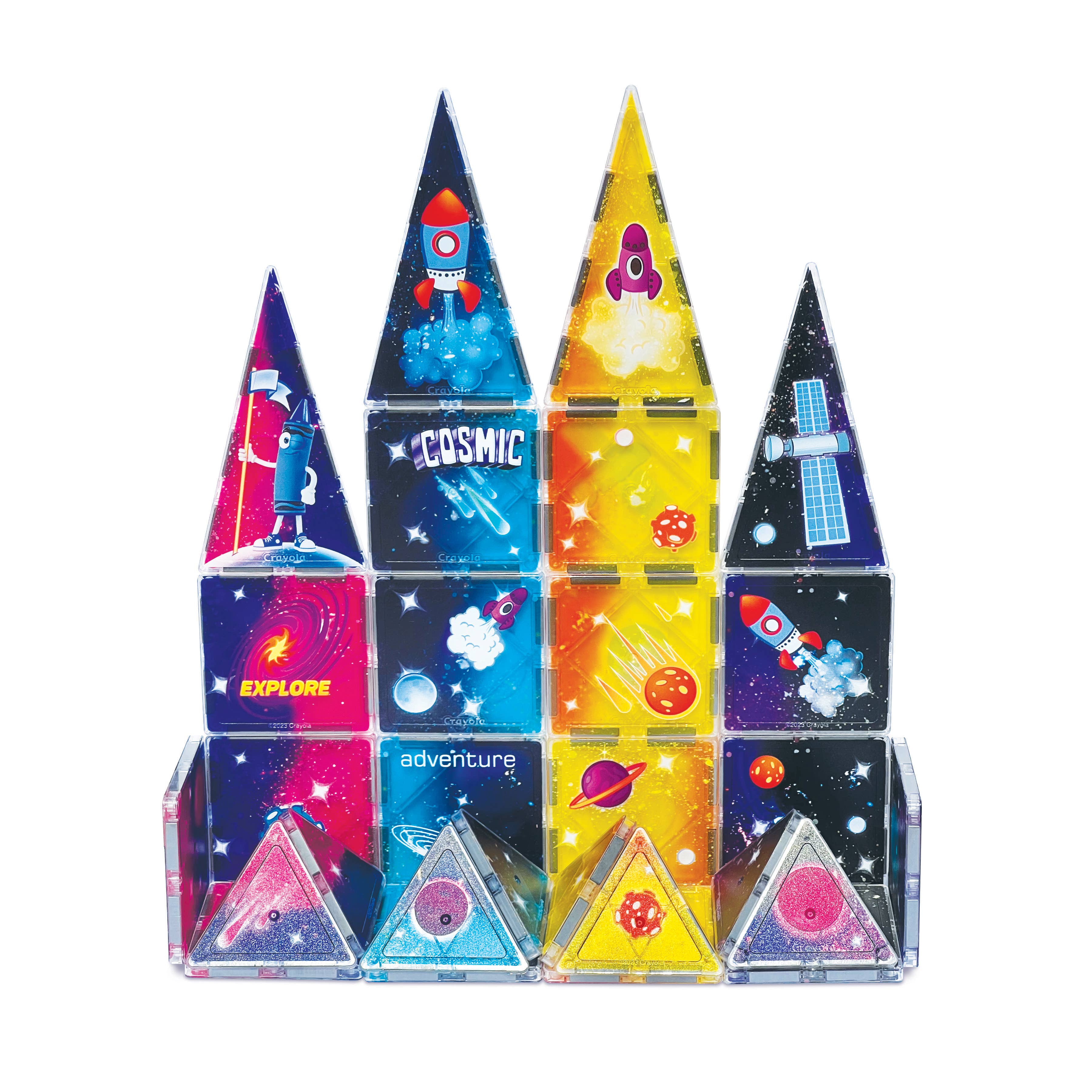 Crayola Cosmic Magnetic Tiles 24-Piece Set