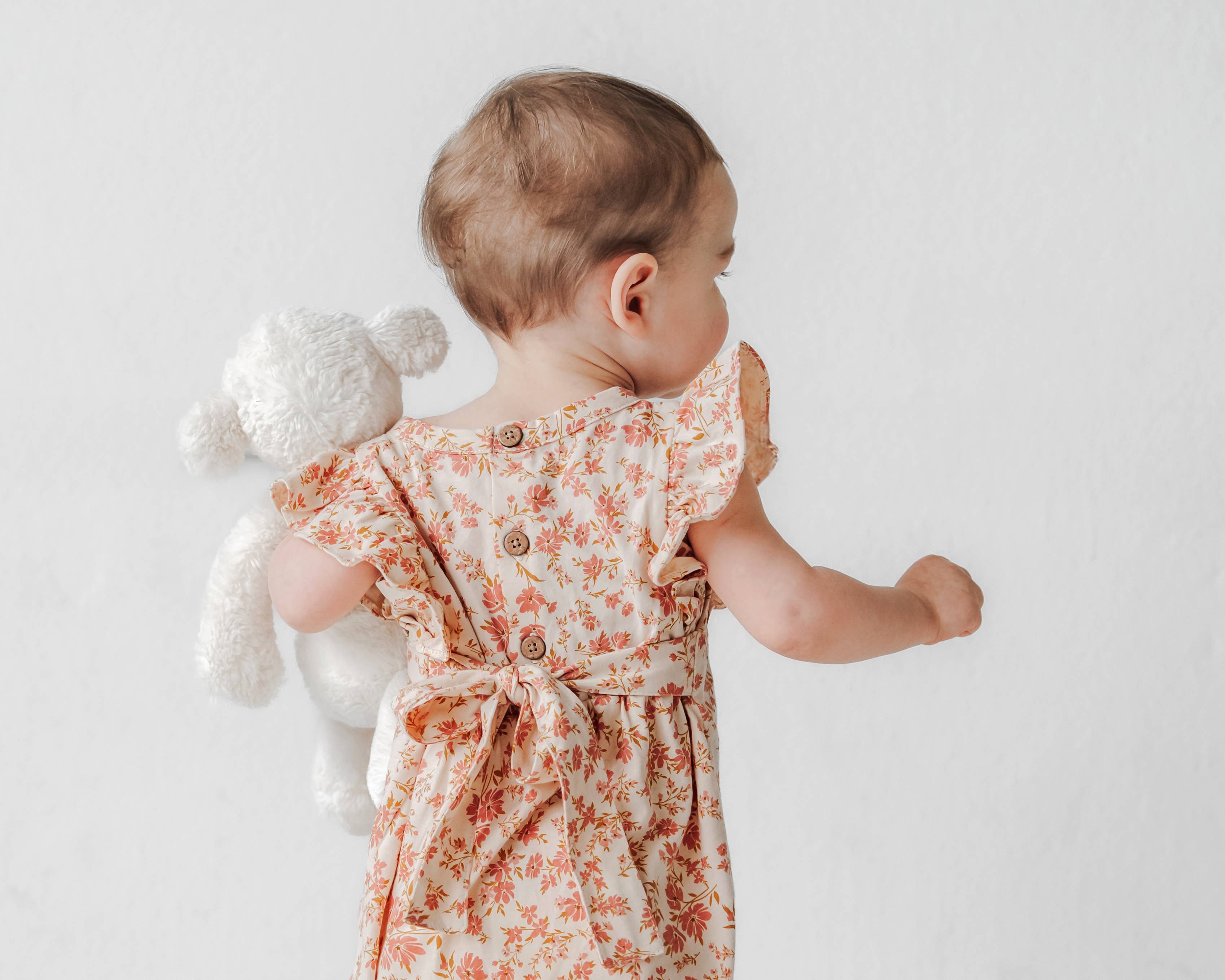 Flutter Long Romper || Blush Floral