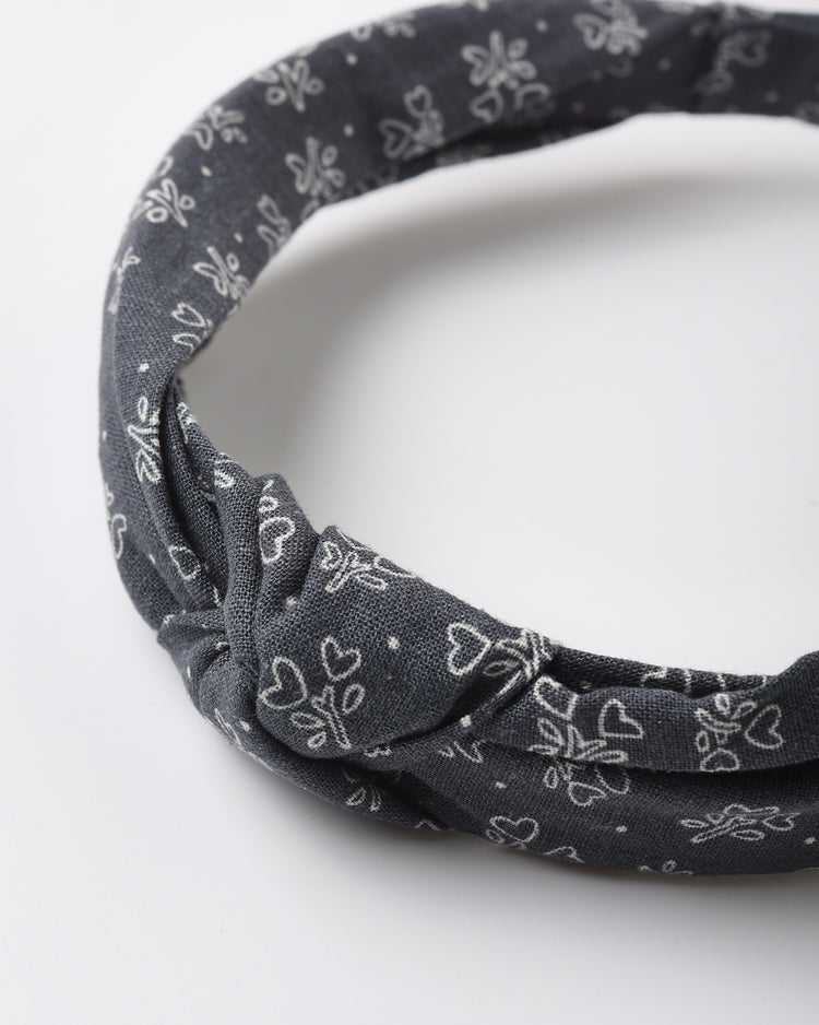 Knotted Headband || Heart Ditsy