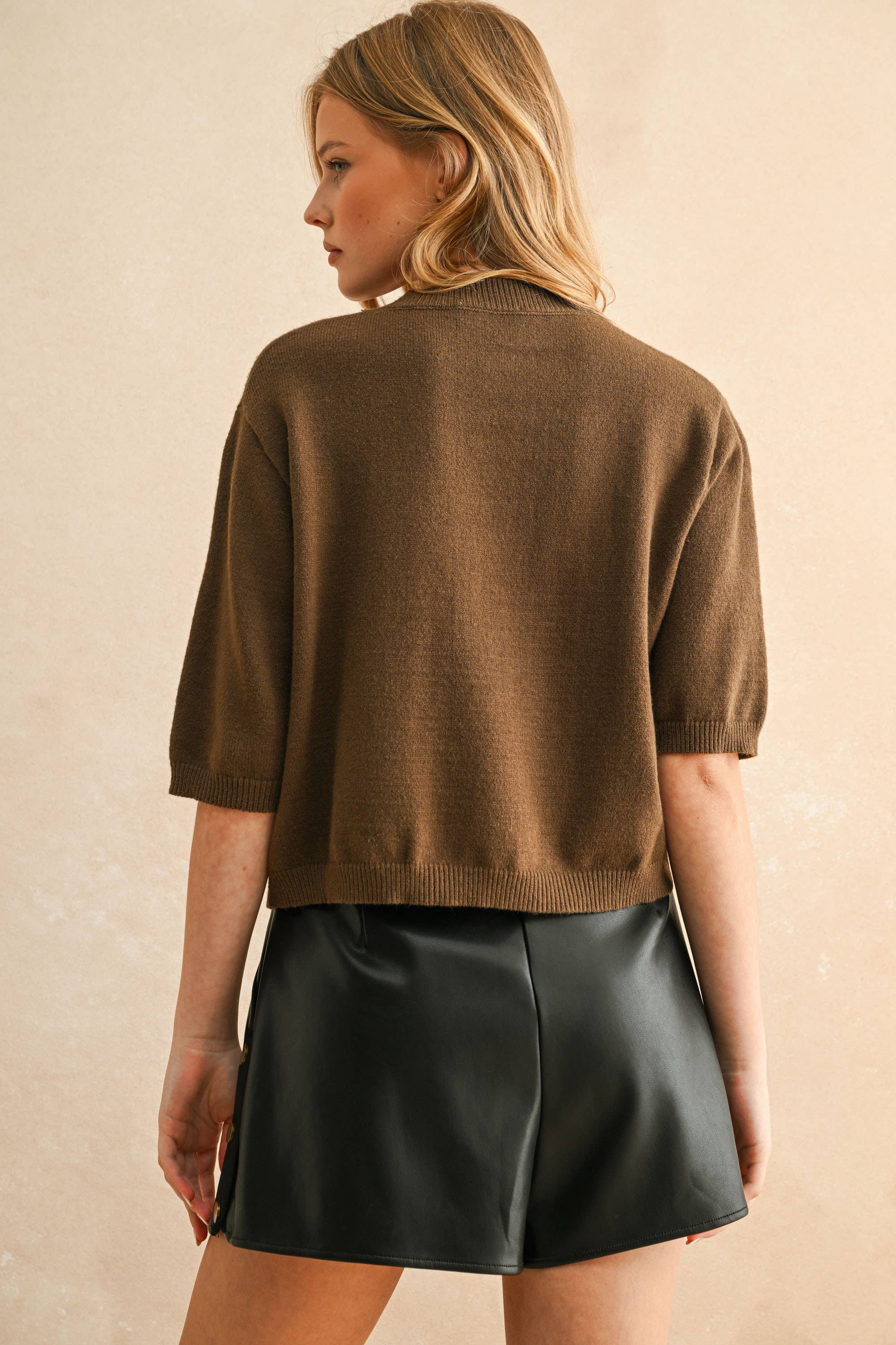 Aurora Sweater Top || Olive