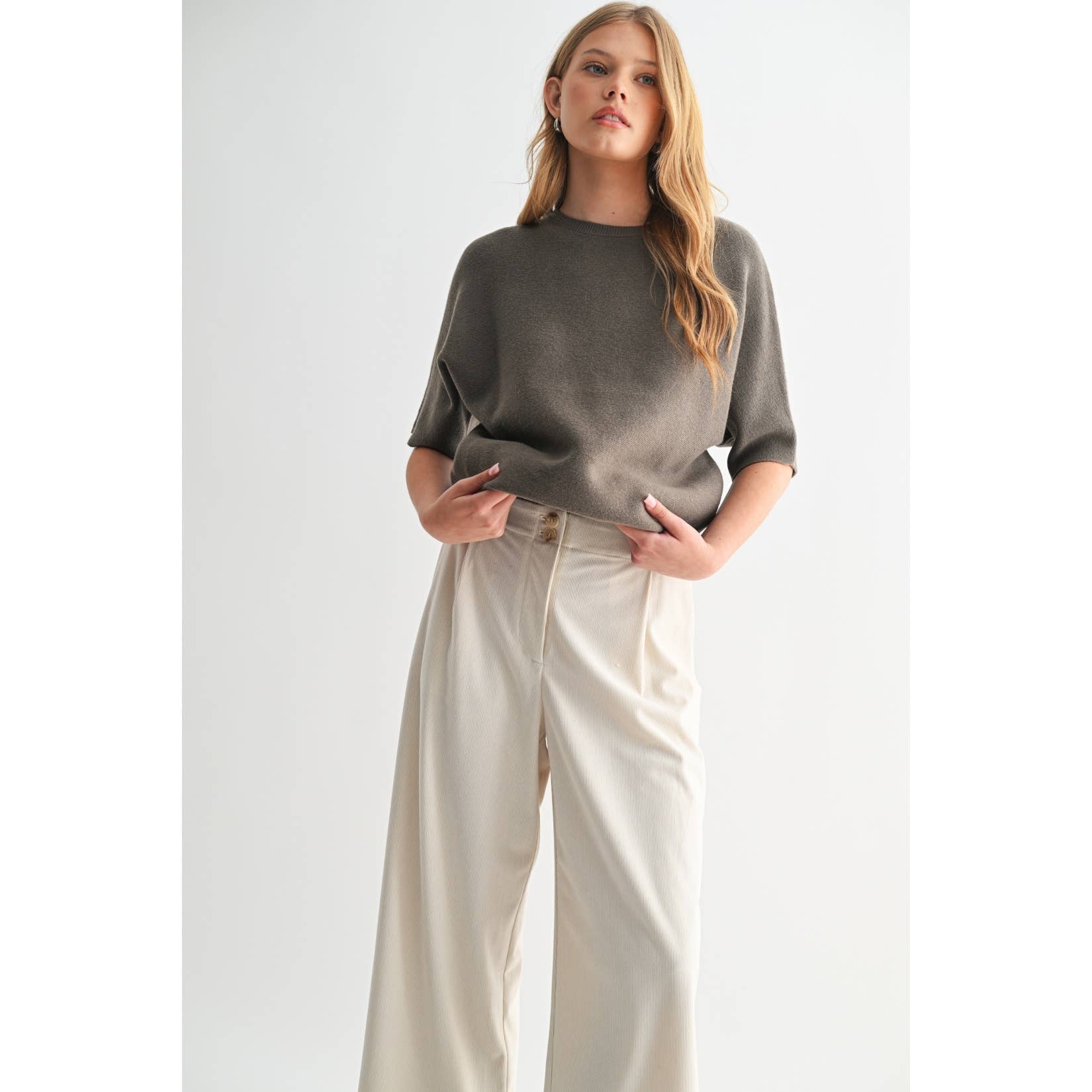 Dolman Sleeve Seater || Brown