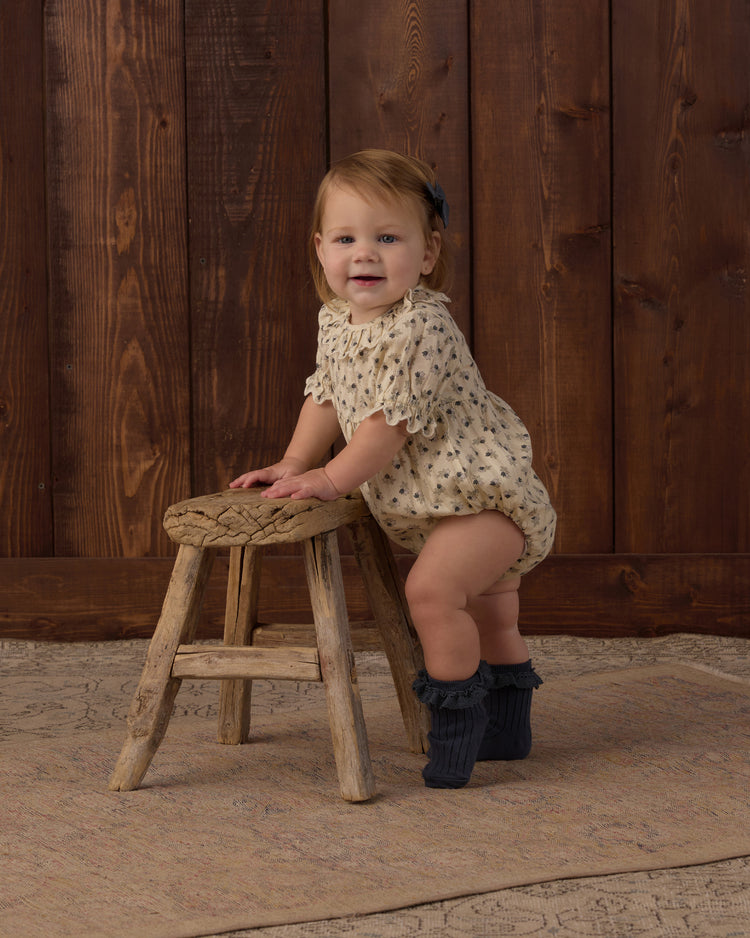 Lace Trim Socks 2-pack || Fawn, Midnight, Rib Knit