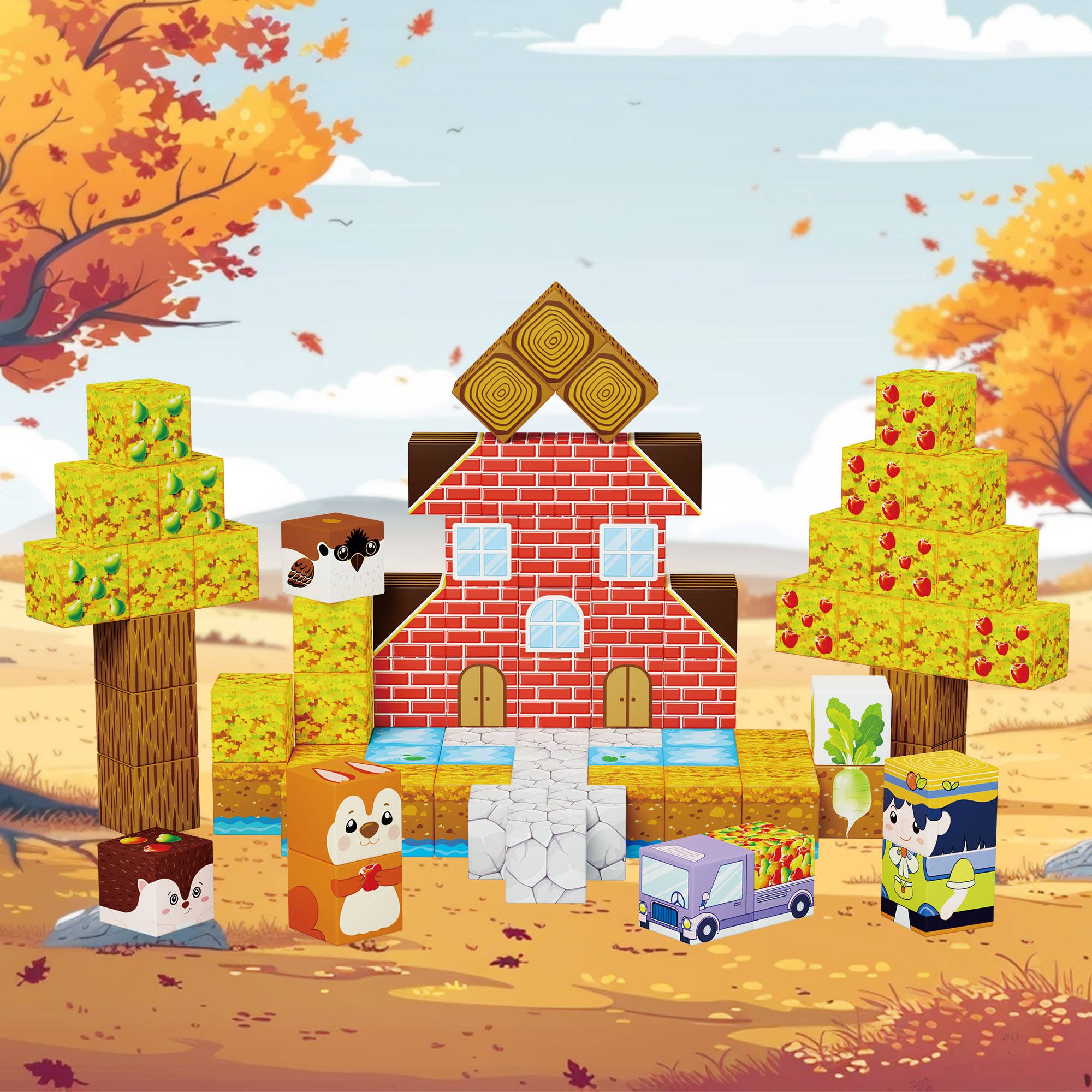 Farm Harvesting Magnetic Cubes Set - COMING SOON