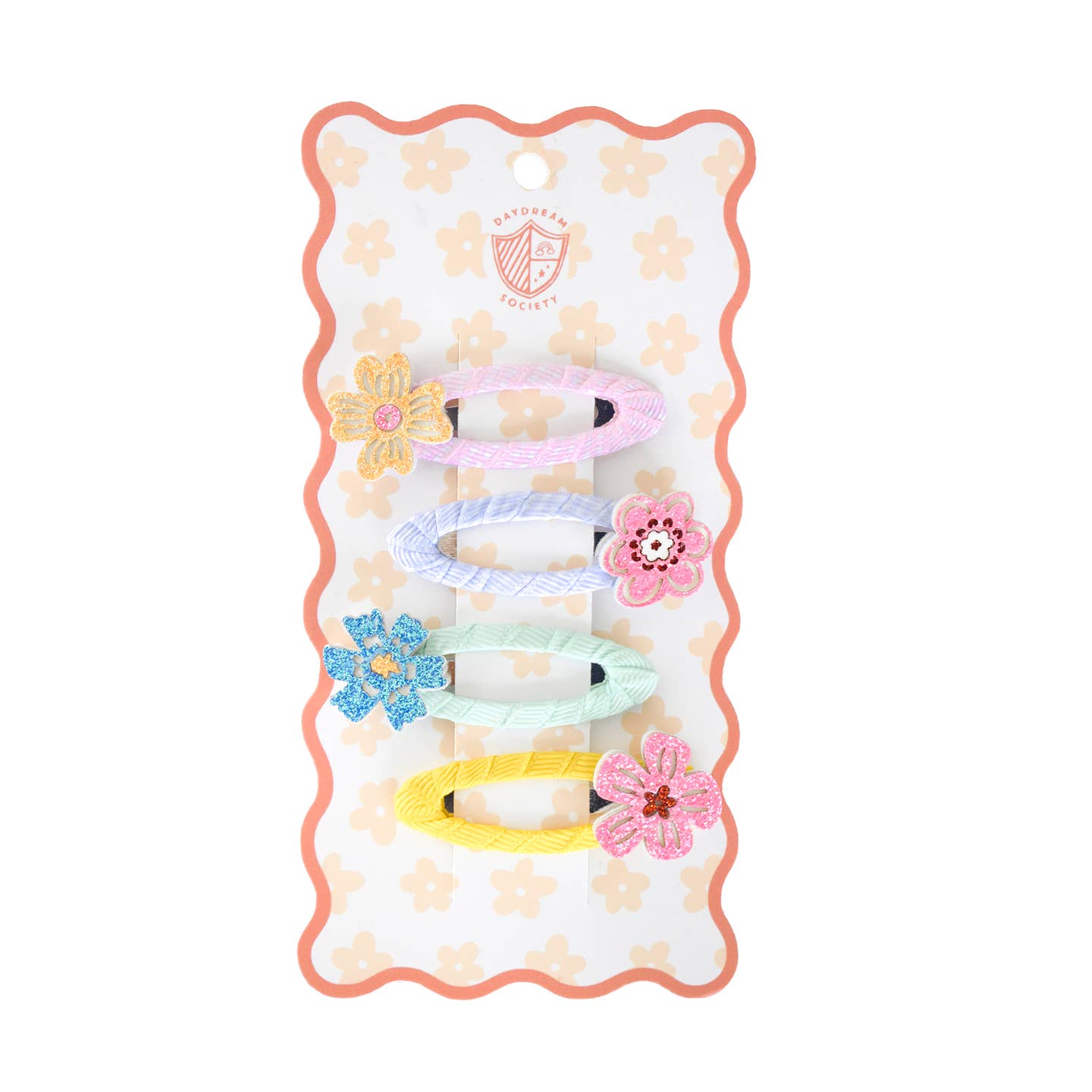 Bunnies In The Garden Flower Hair Clip Set