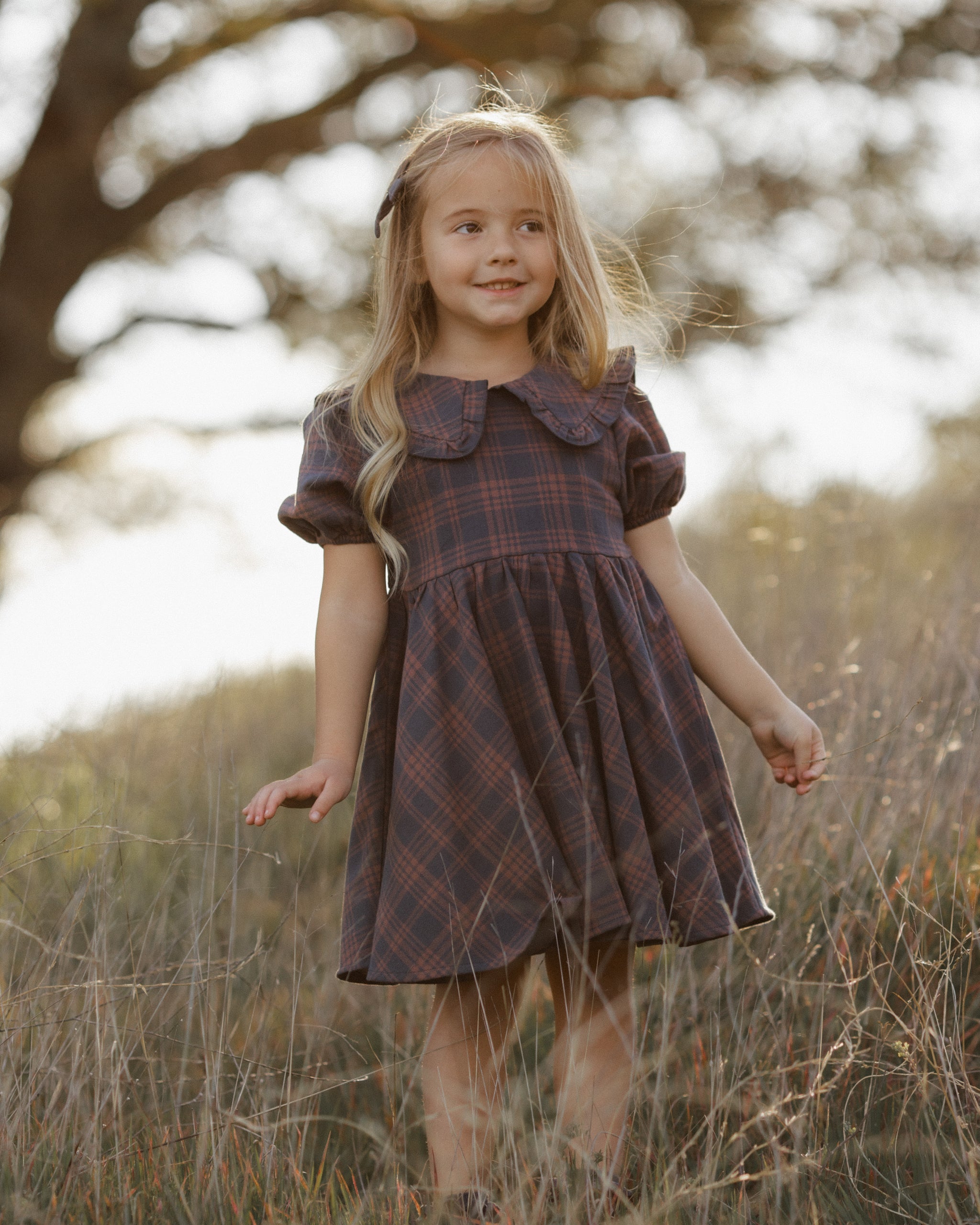 Camille Dress || Midnight Plaid
