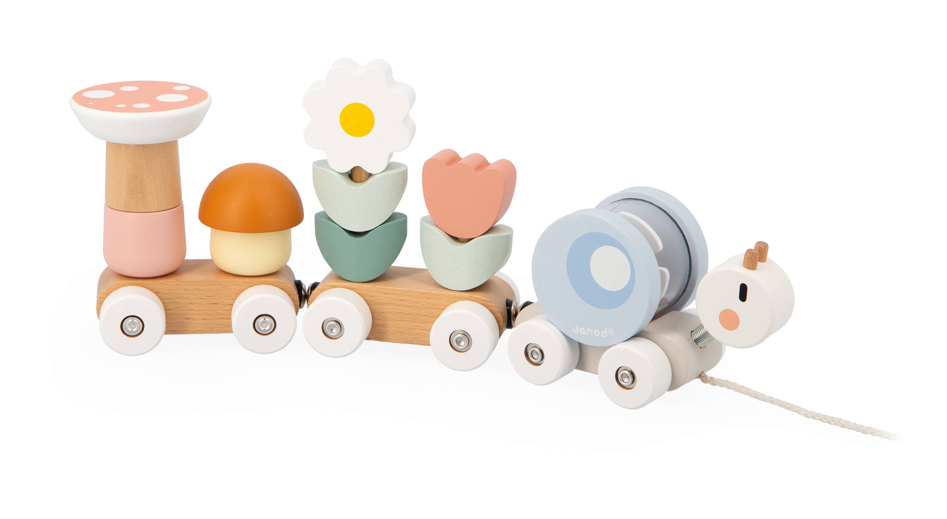 Pull-Along Stacker Train || Sweet Cocoon Snail
