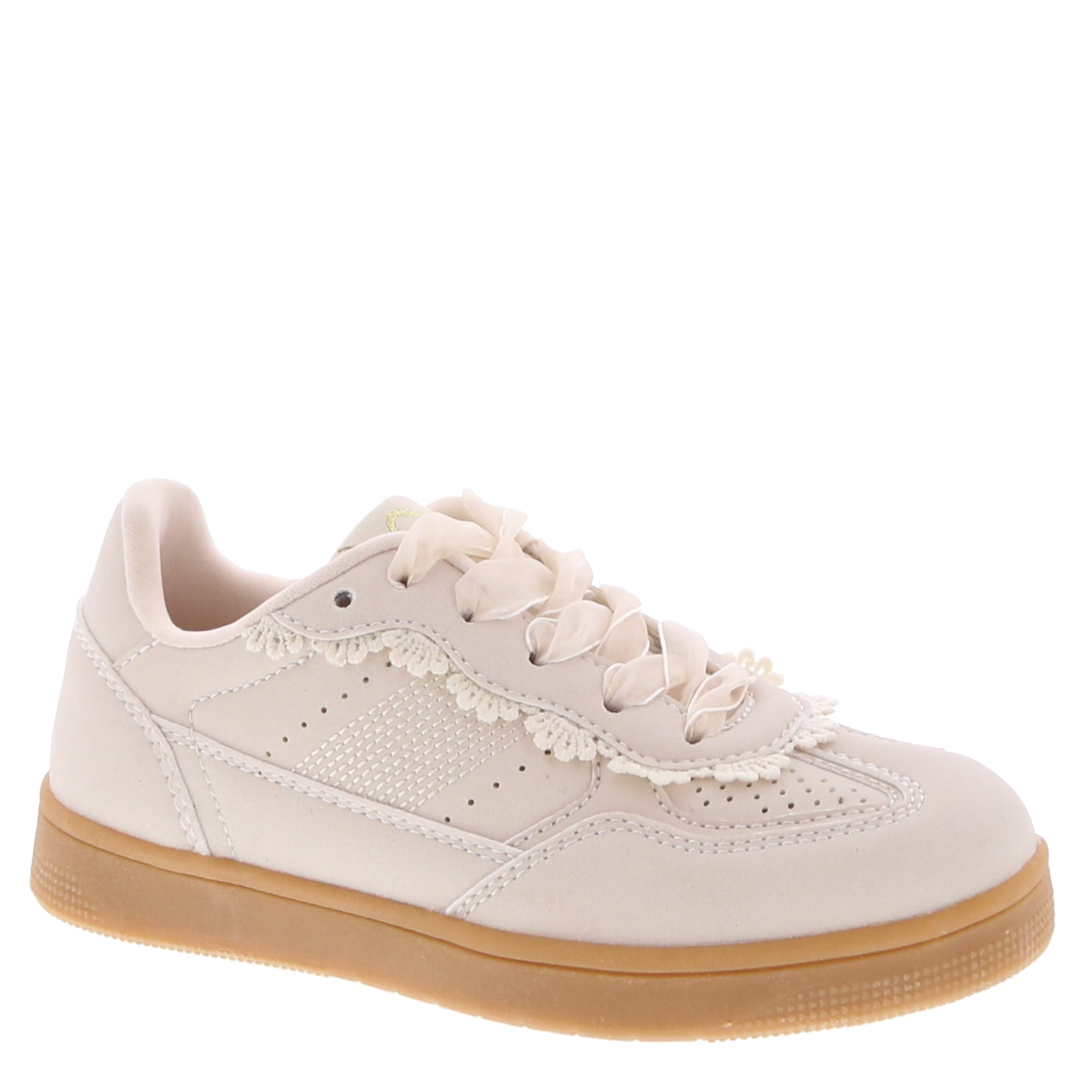 Girls Lace Trim Sneaker