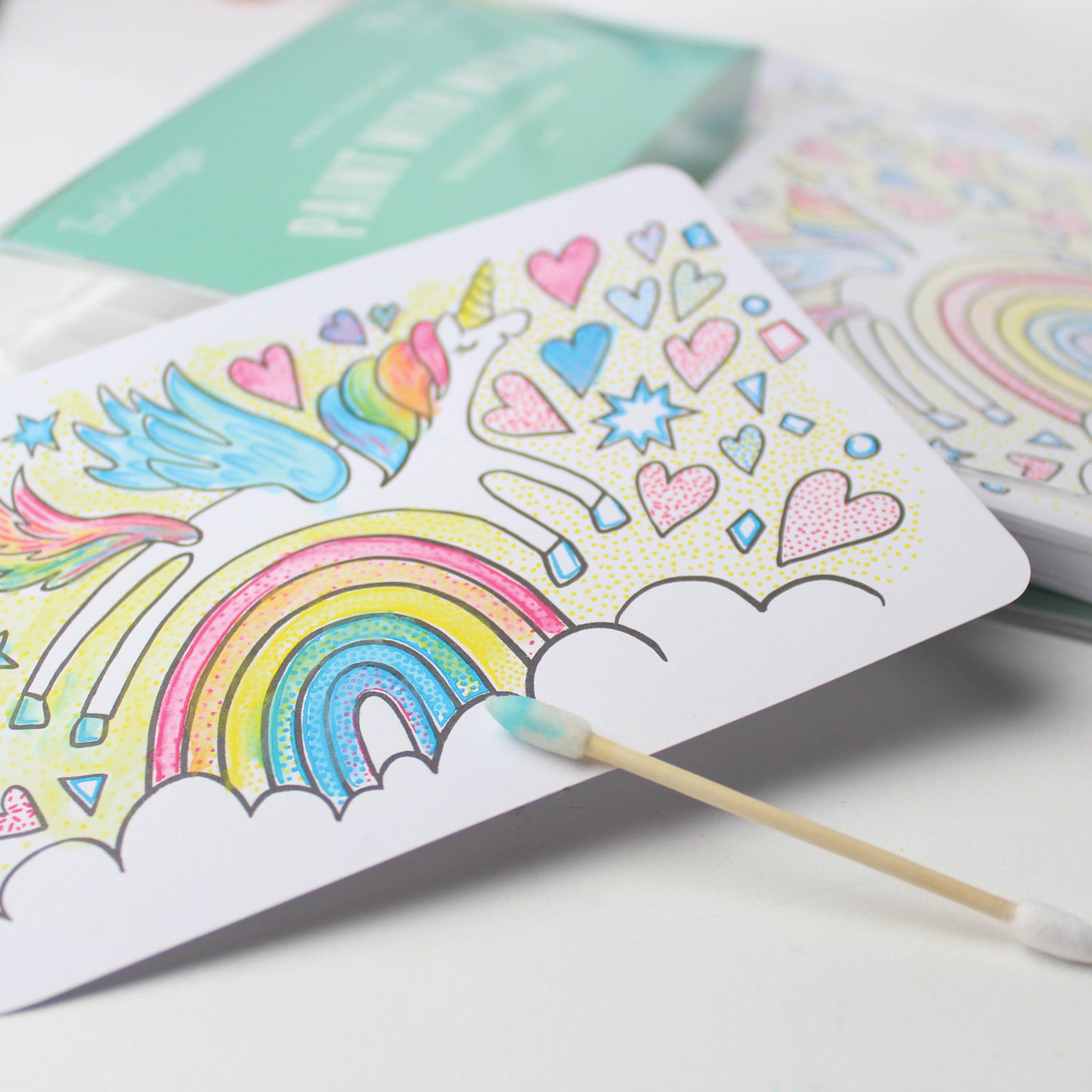 Paint with Water Valentine Cards | Unicorn