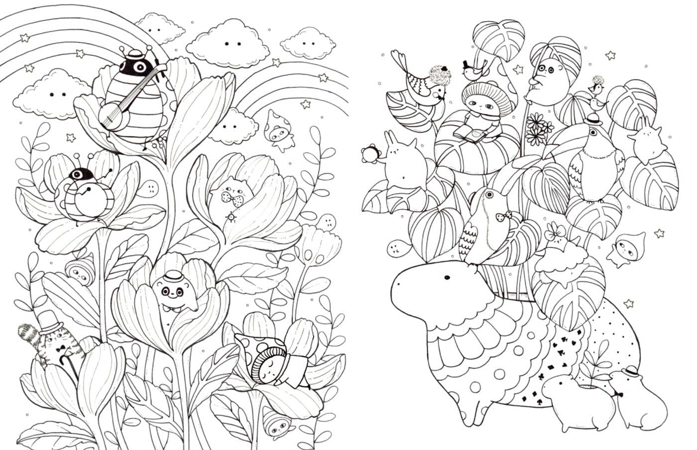 A Million Kawaii Cuties Coloring Book