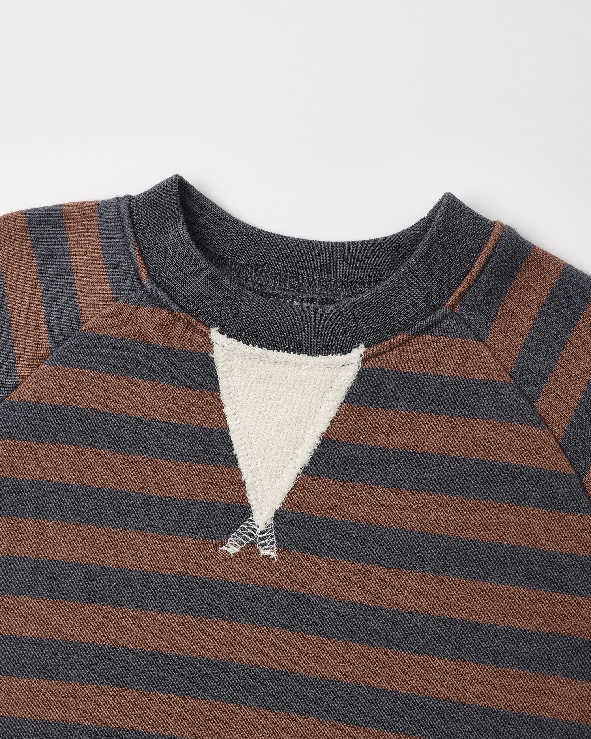 Crew Neck Romper || Mulberry Stripe
