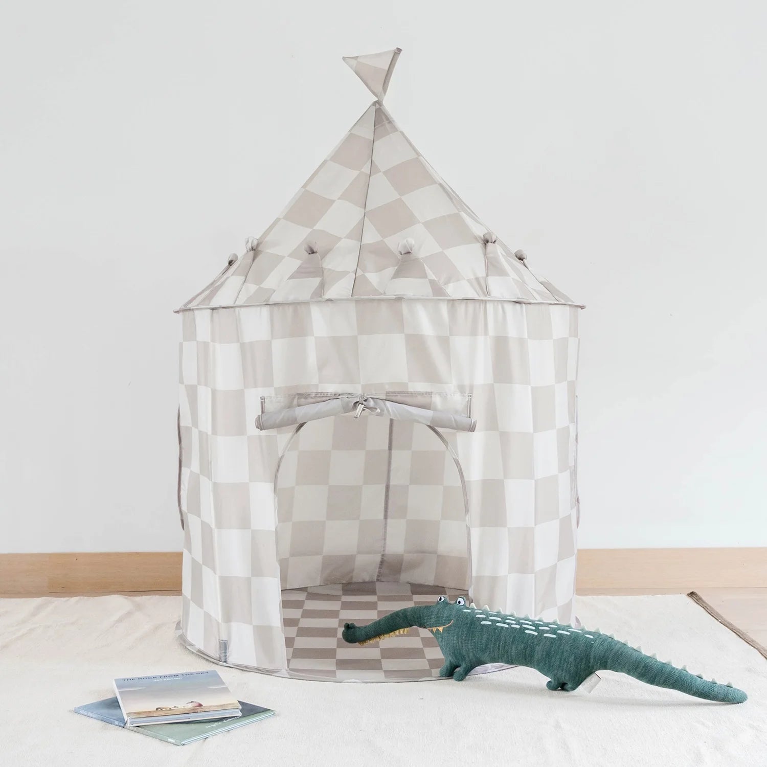 Play Tent Castle || Checkerboard Beige