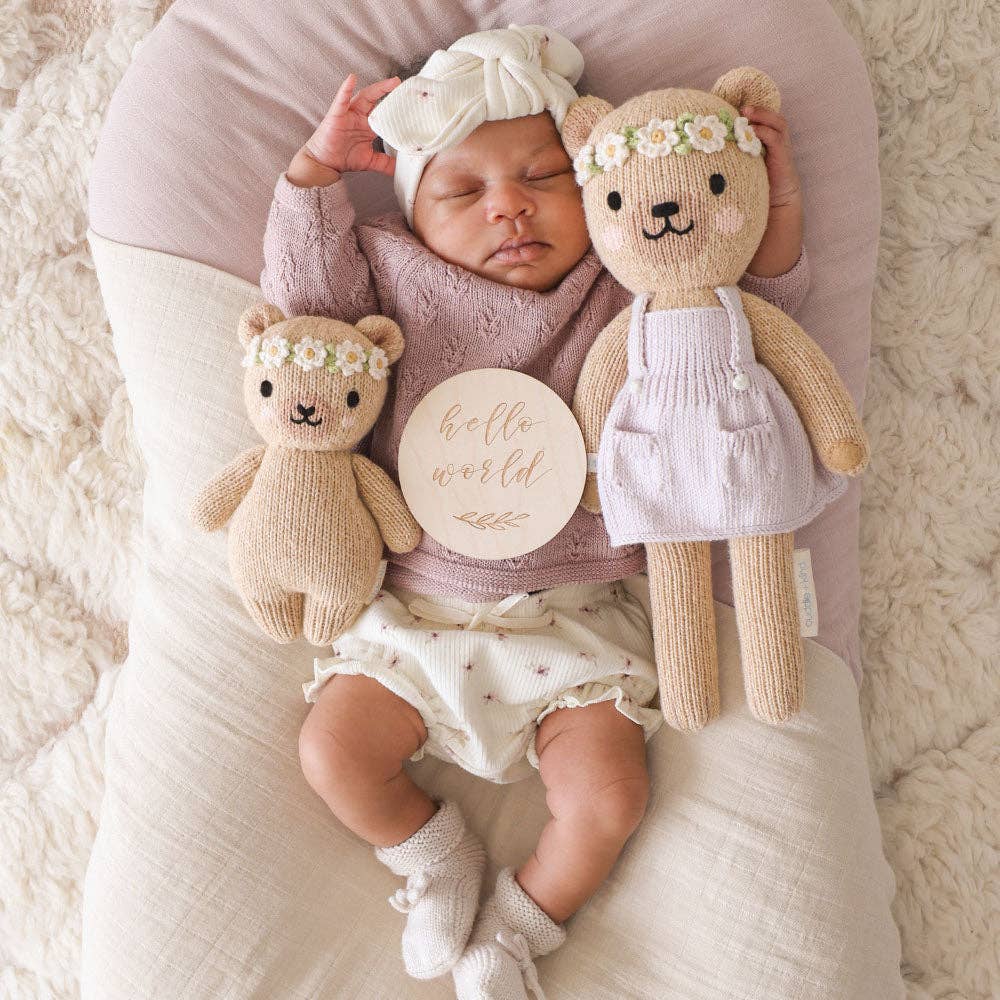 Baby Honey Bear || Ivory Floral