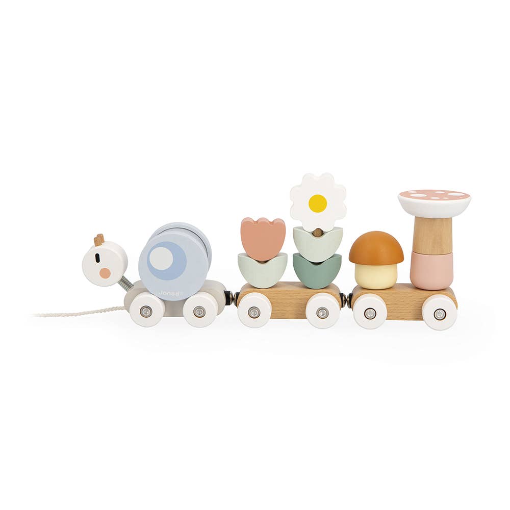 Pull-Along Stacker Train || Sweet Cocoon Snail