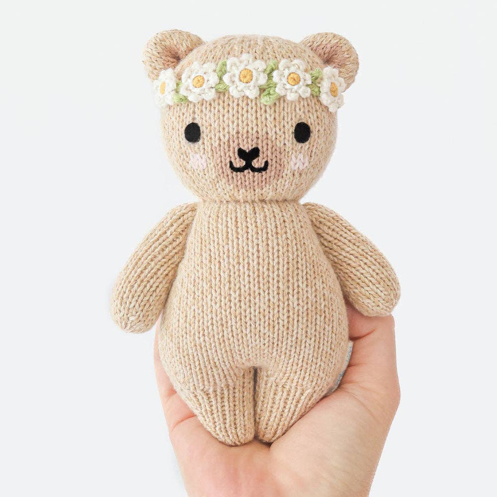 Baby Honey Bear || Ivory Floral