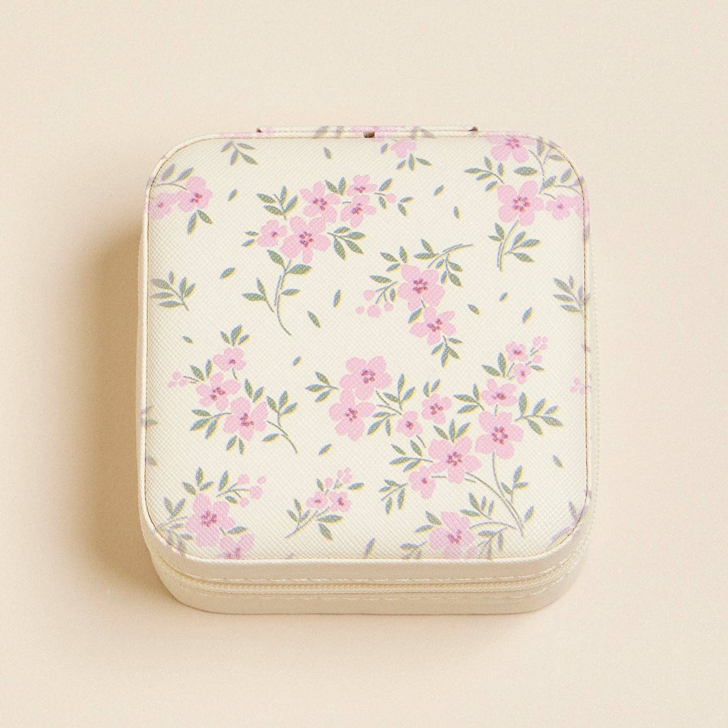 Pink Ditsy Travel Jewelry Box