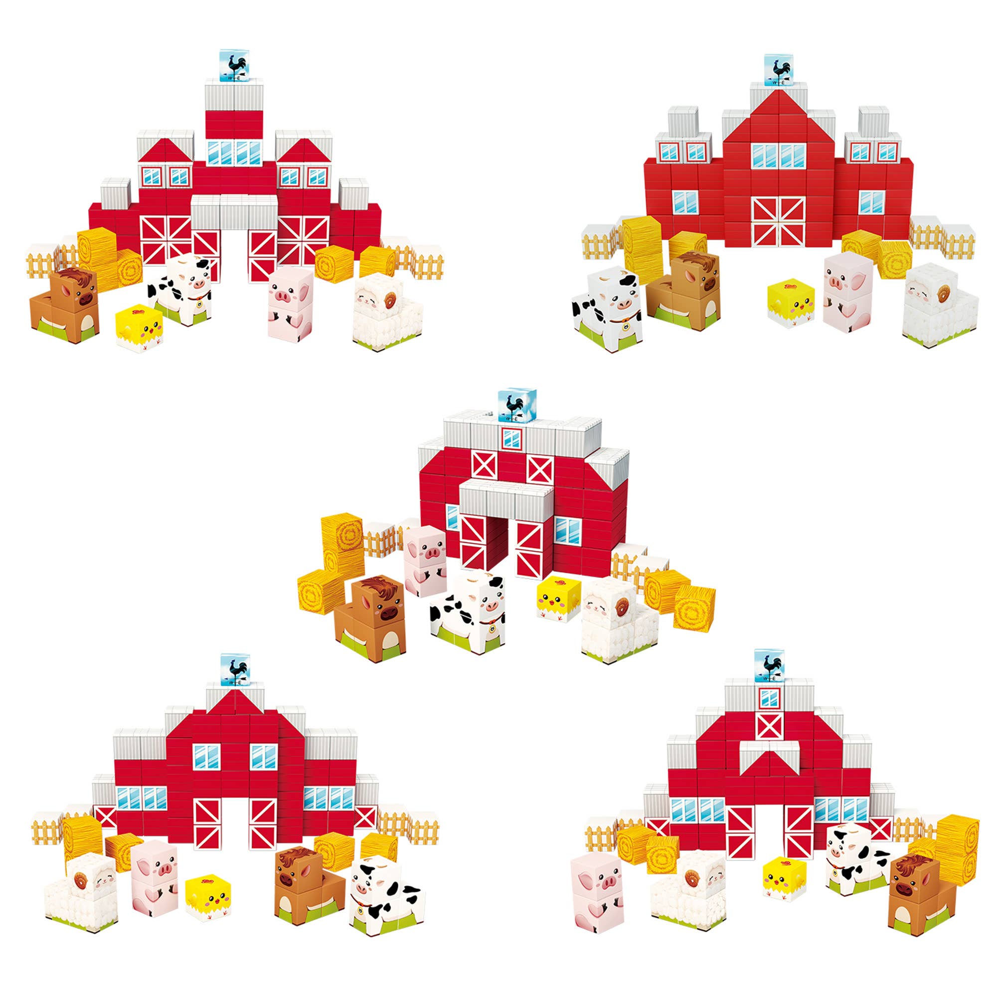 72pc Magnet Cube Farm House Theme