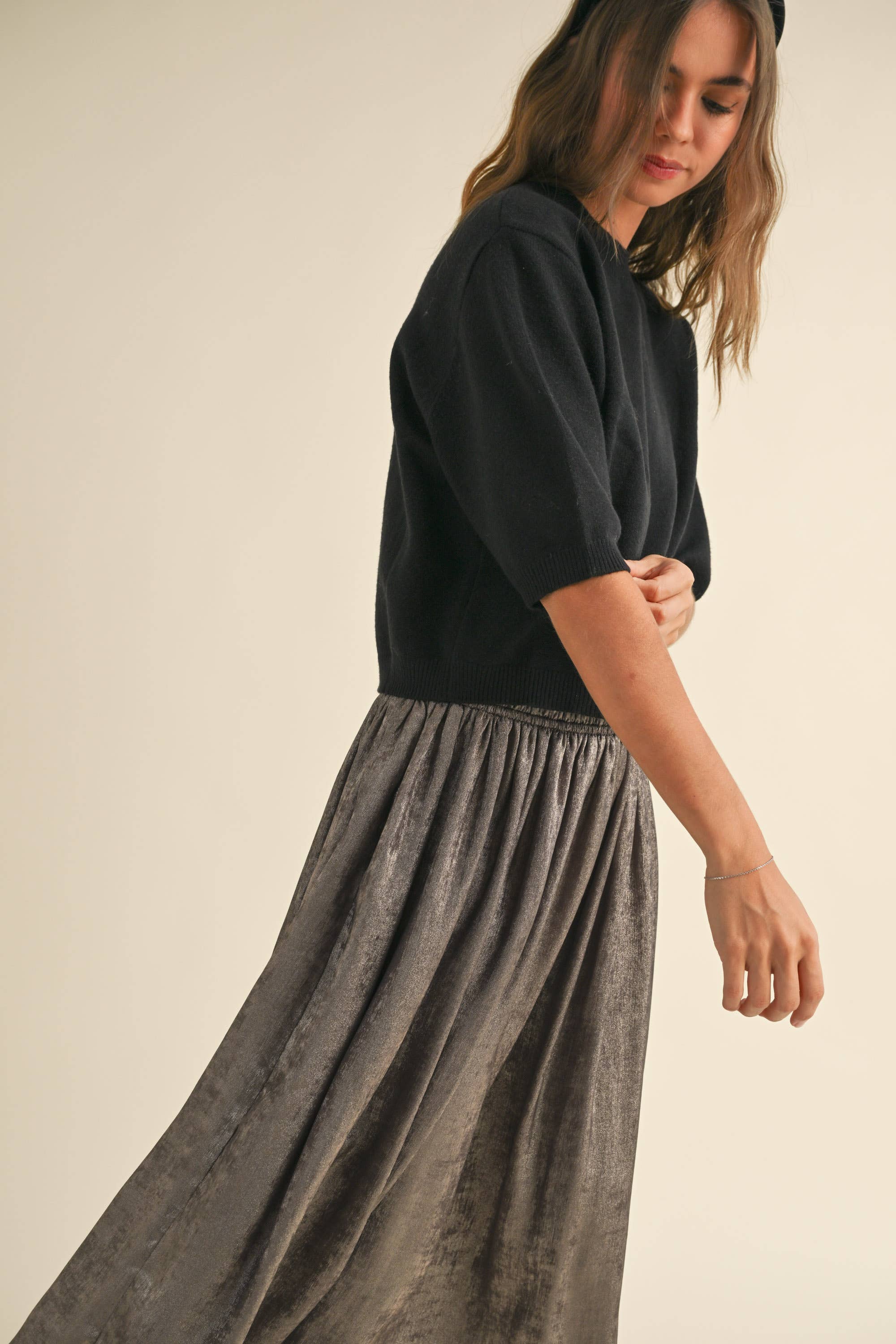 Aurora Sweater Top || Ebony