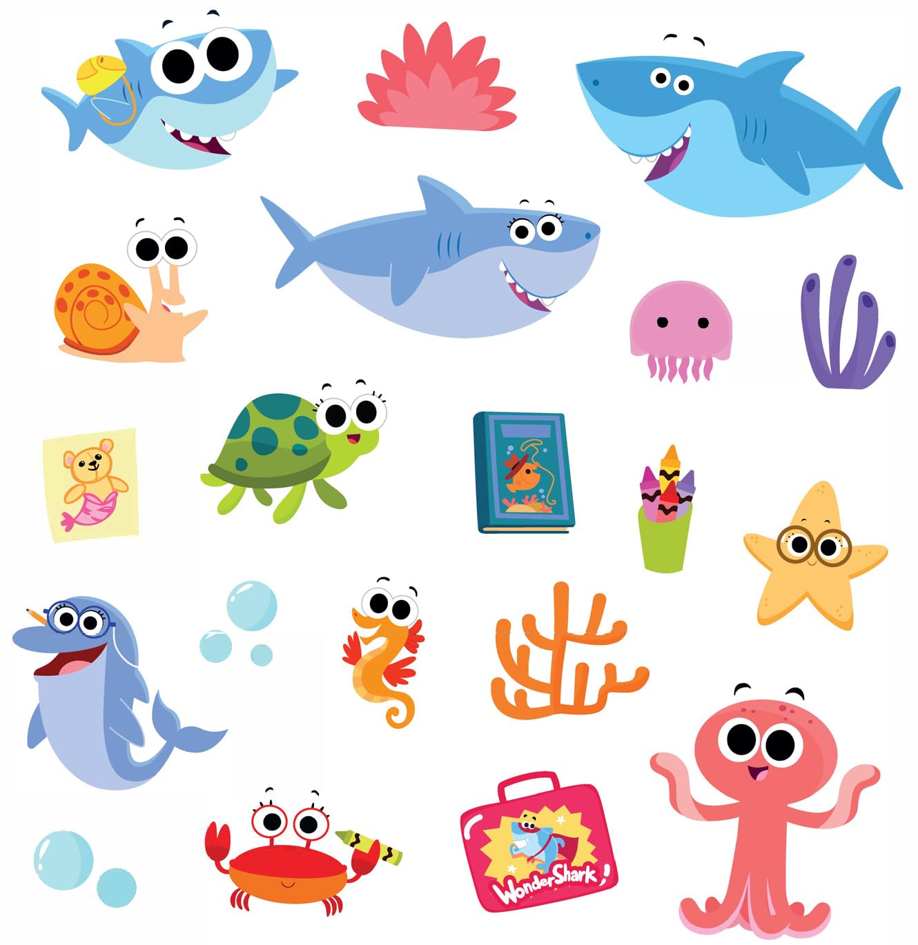 Super Simple Finny the Shark & Friends Jelly Sticker Playset