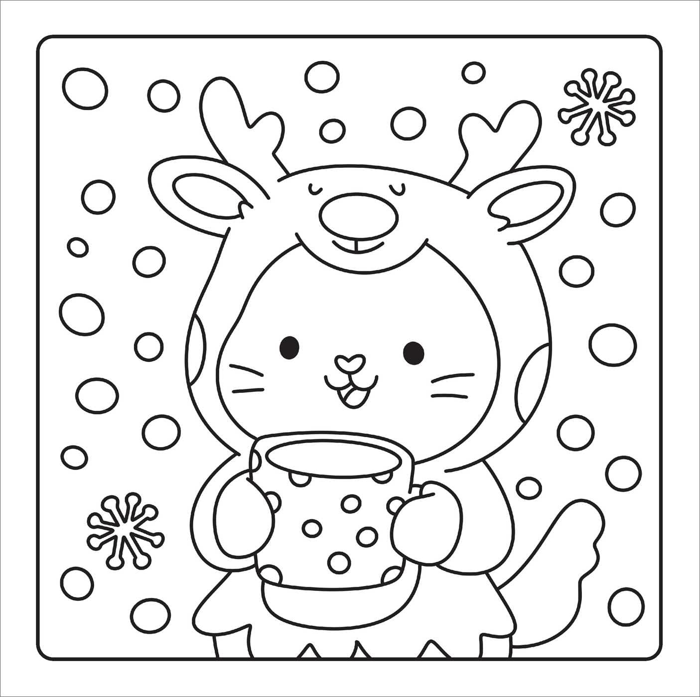 Christmas Cuties: Cozy Coloring