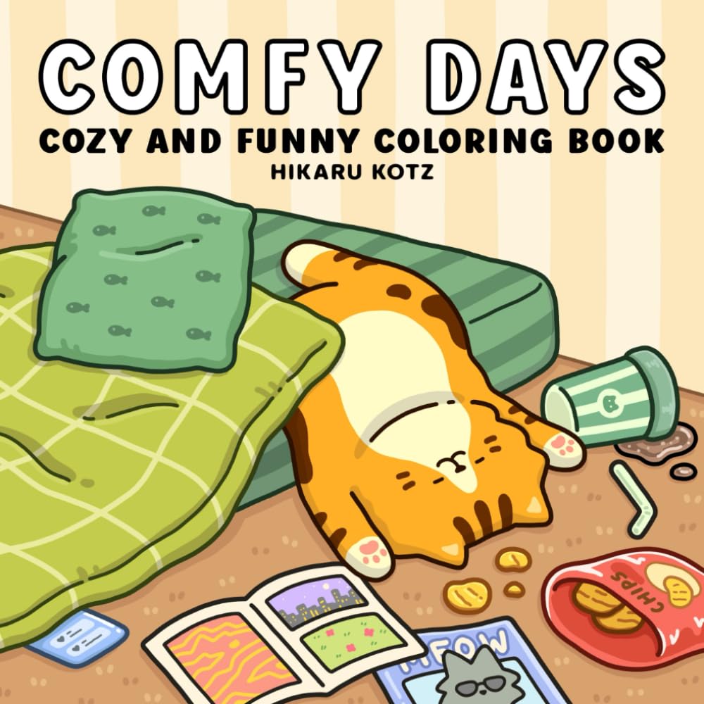 Comfy Days: Cozy and Funny Coloring Book