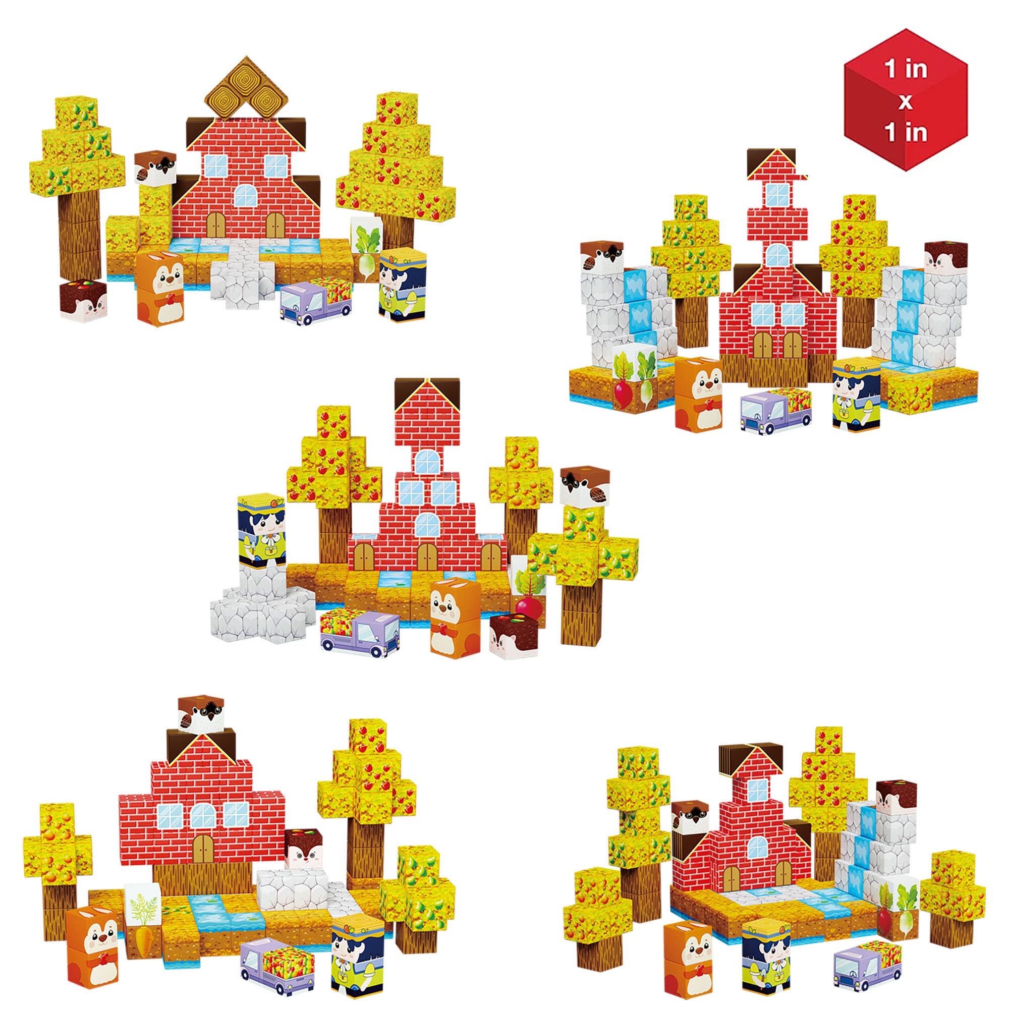 Farm Harvesting Magnetic Cubes Set