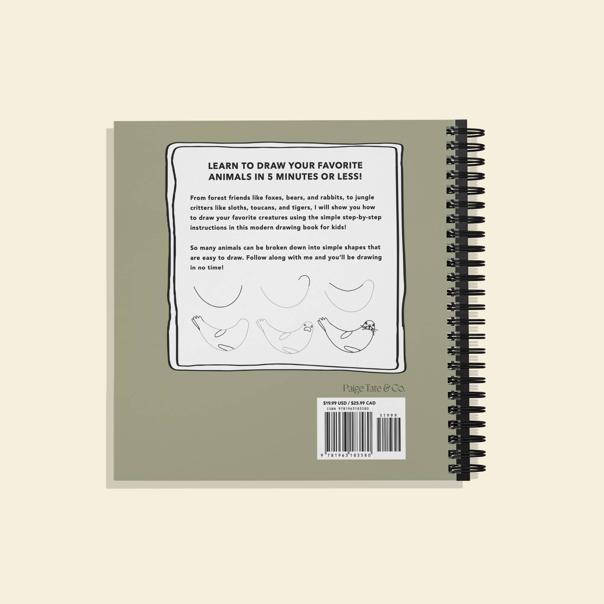 How to Draw Books for Kids (Spiral) || All the Animals