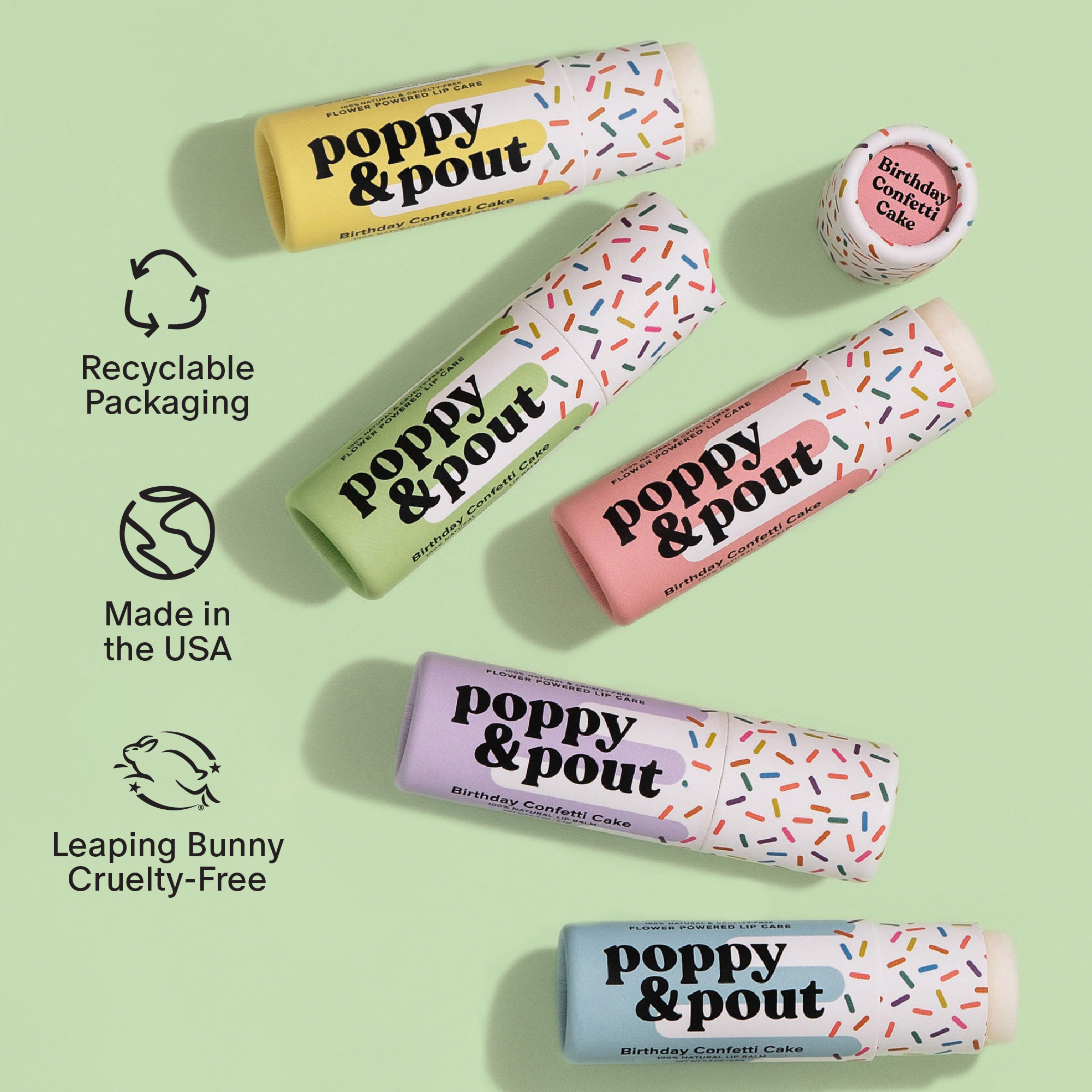 Lip Balm|| Birthday Confetti Cake - Pink