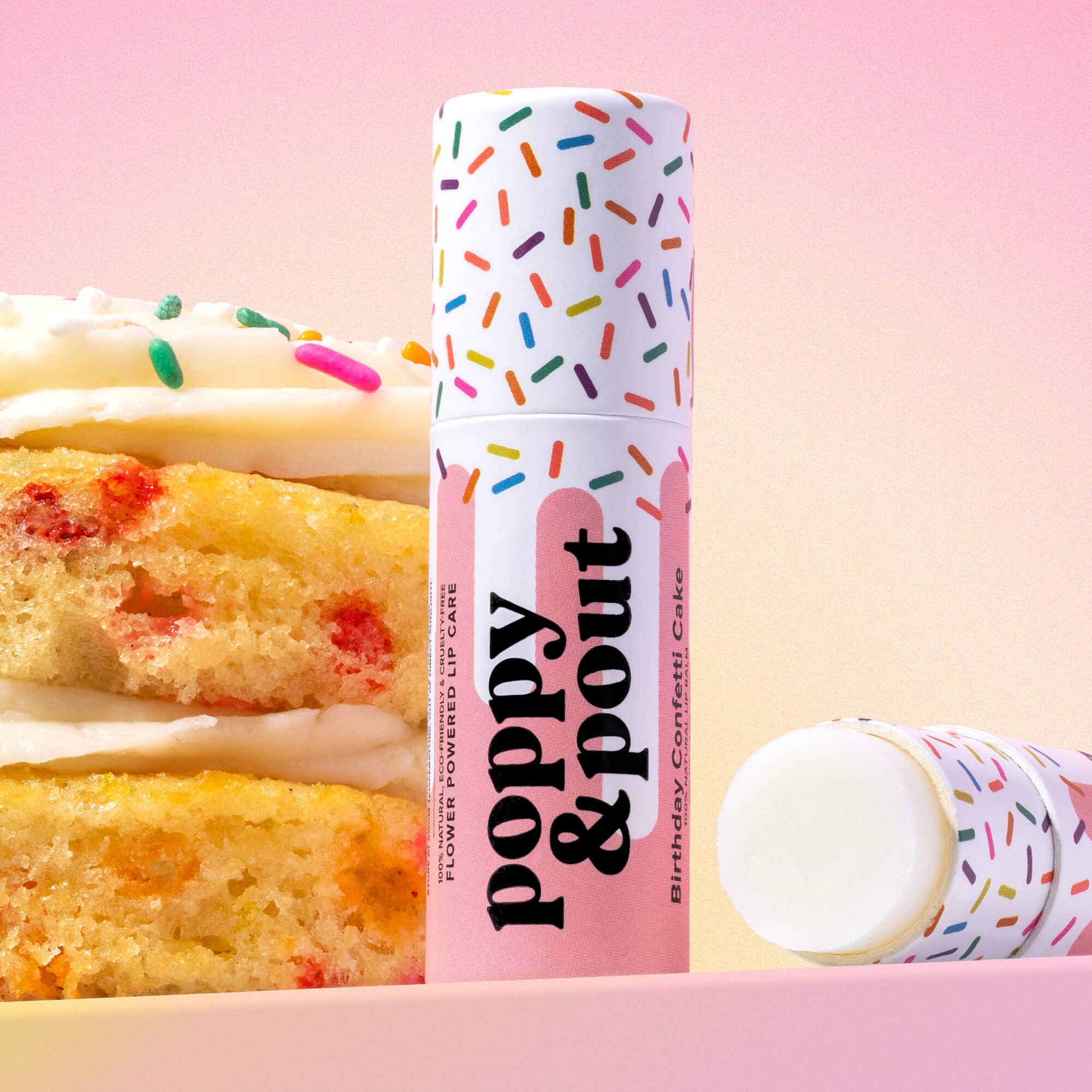 Lip Balm|| Birthday Confetti Cake - Pink