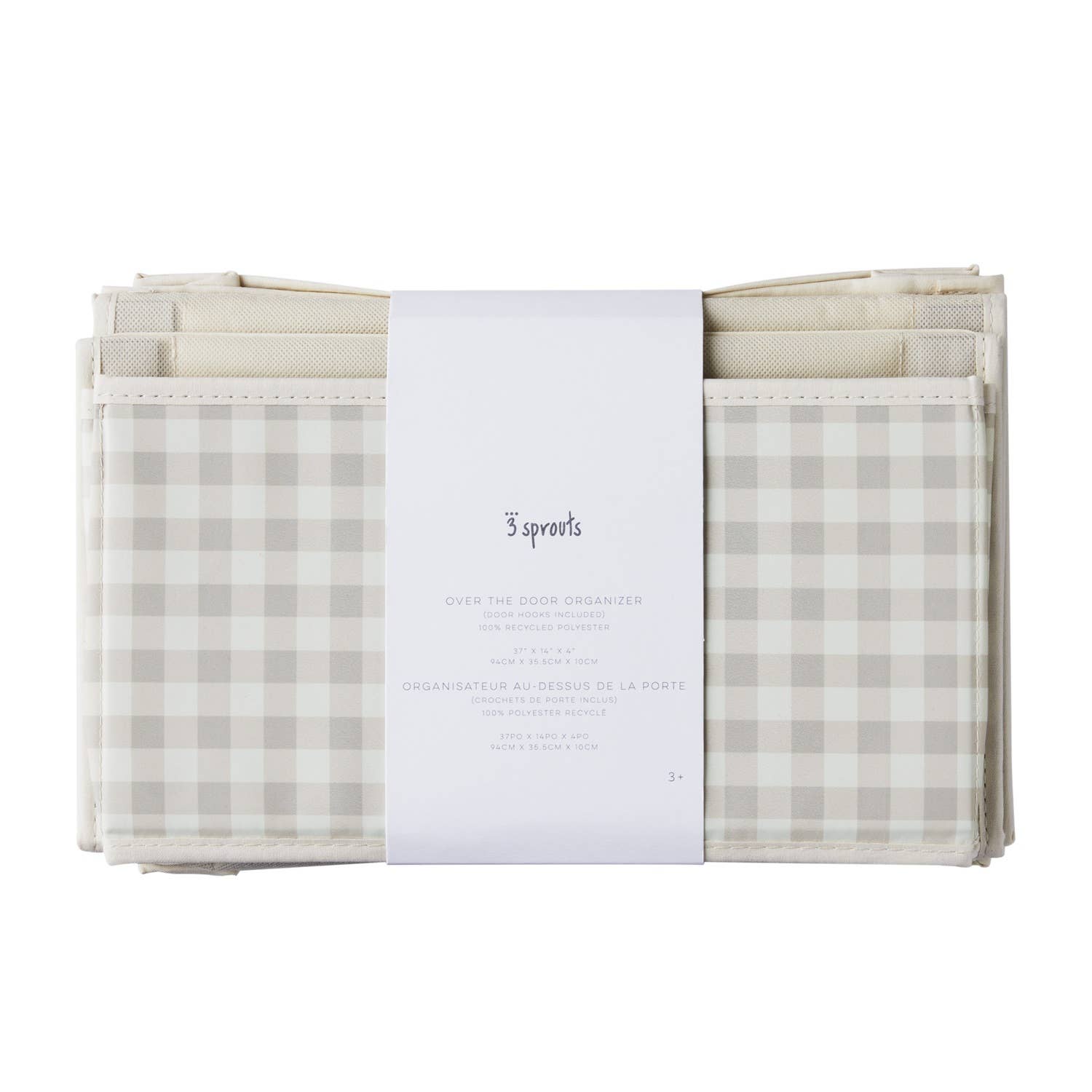 Over the Door Organizer || Gingham Beige