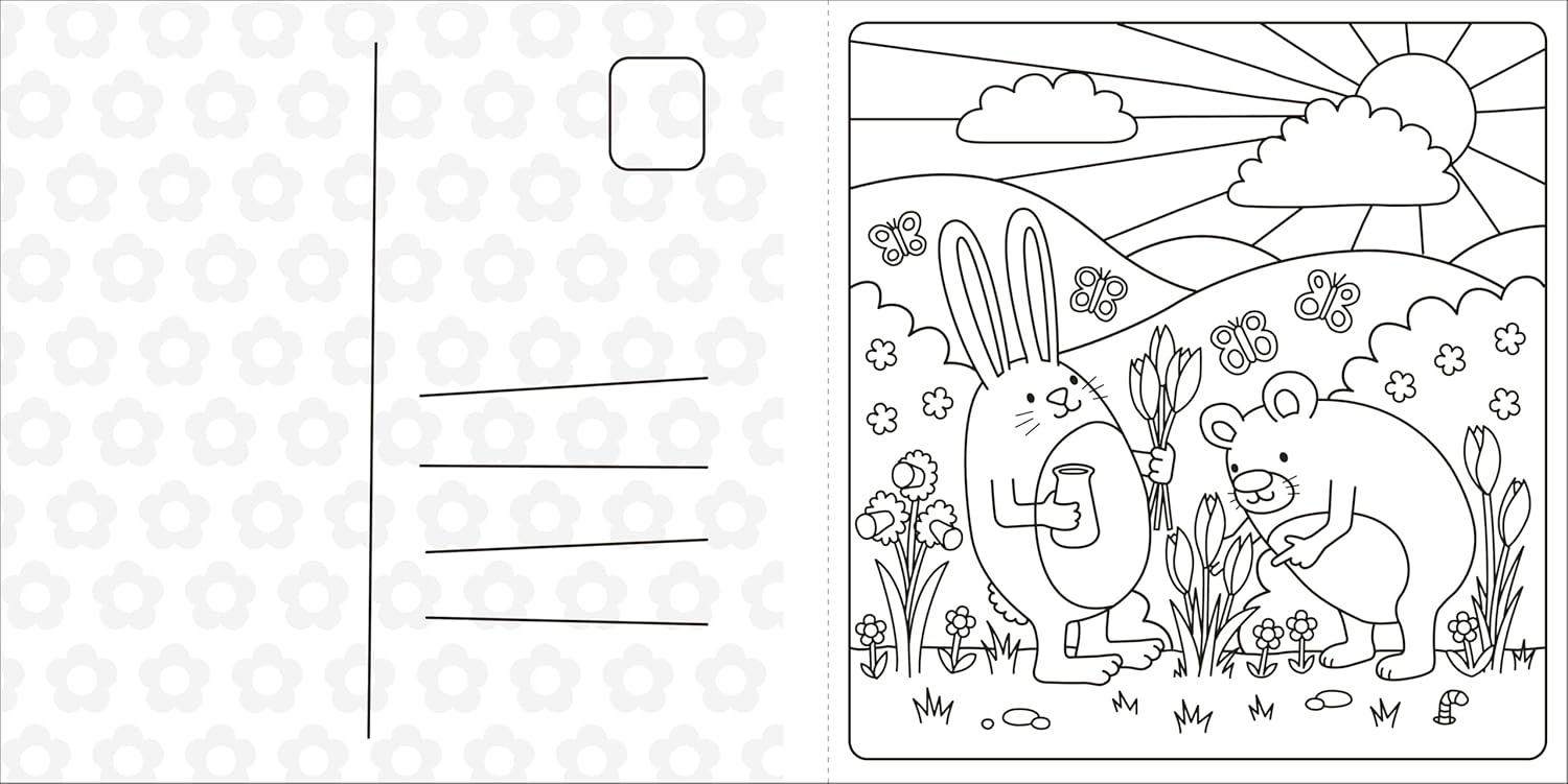 Super Cuties: A Cozy Springtime Coloring Book