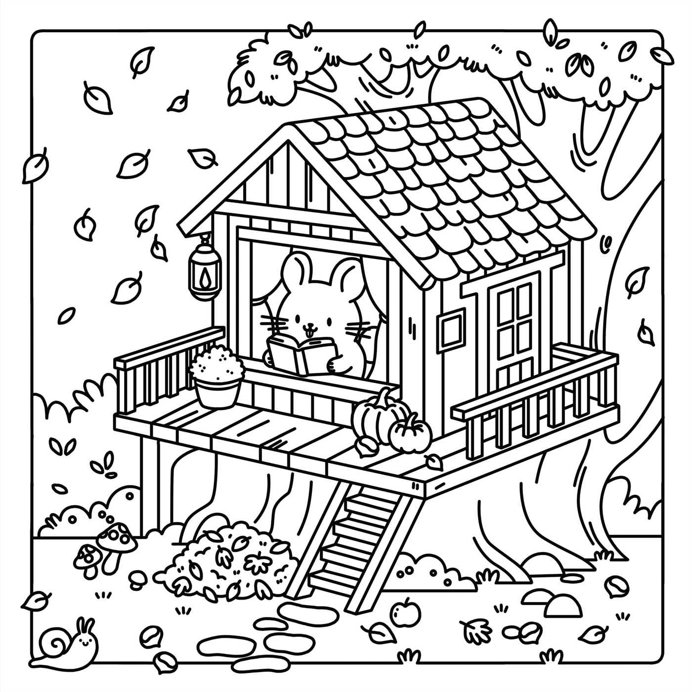 Little Bookworm: A Cozy Coloring Book