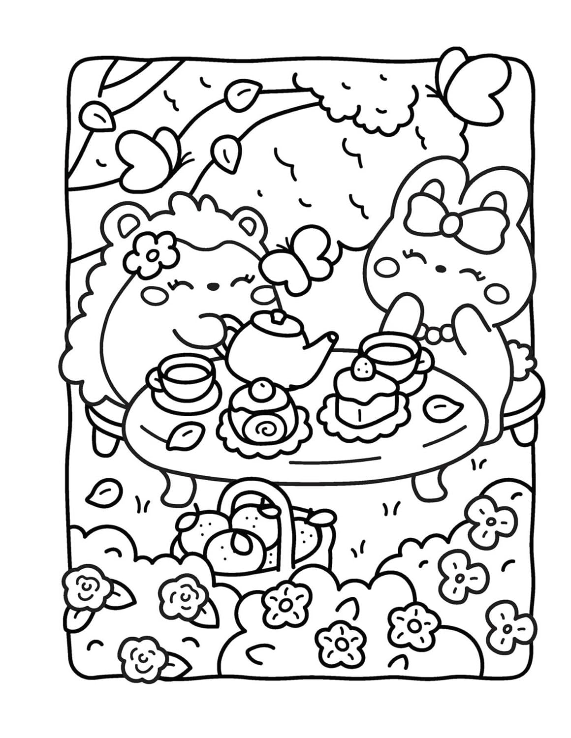 Cozy Springtime Glow-in-the-Dark Coloring