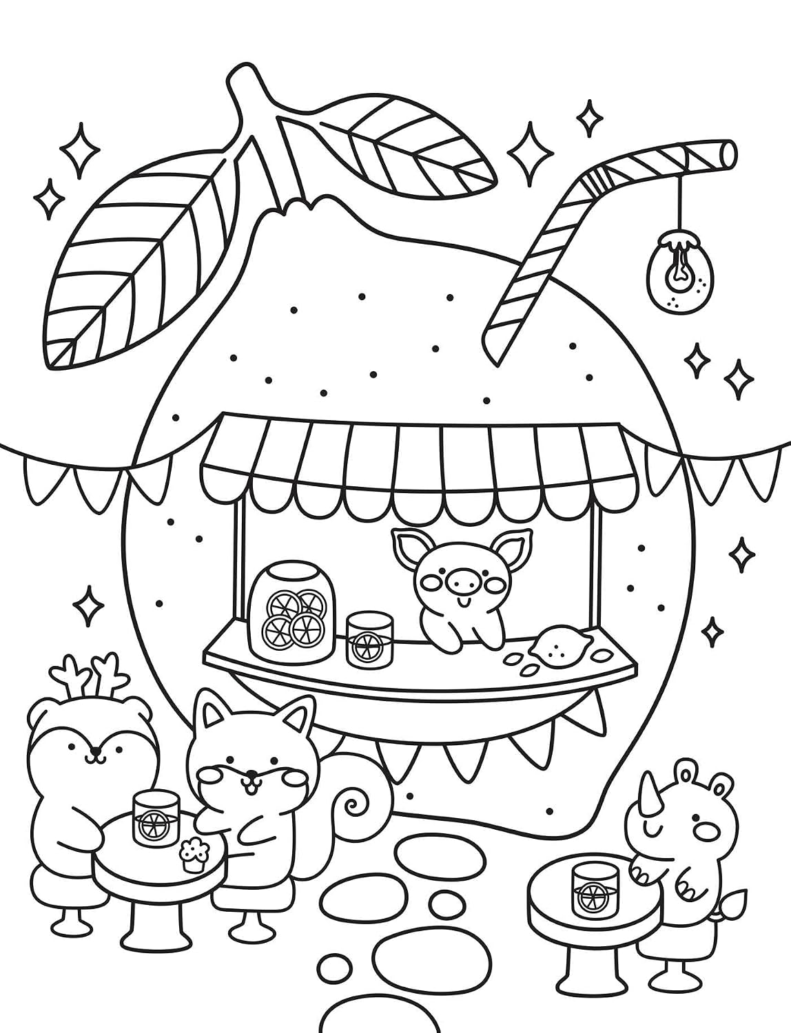 Creative Coloring: Cozy Café Mini-Coloring Kit