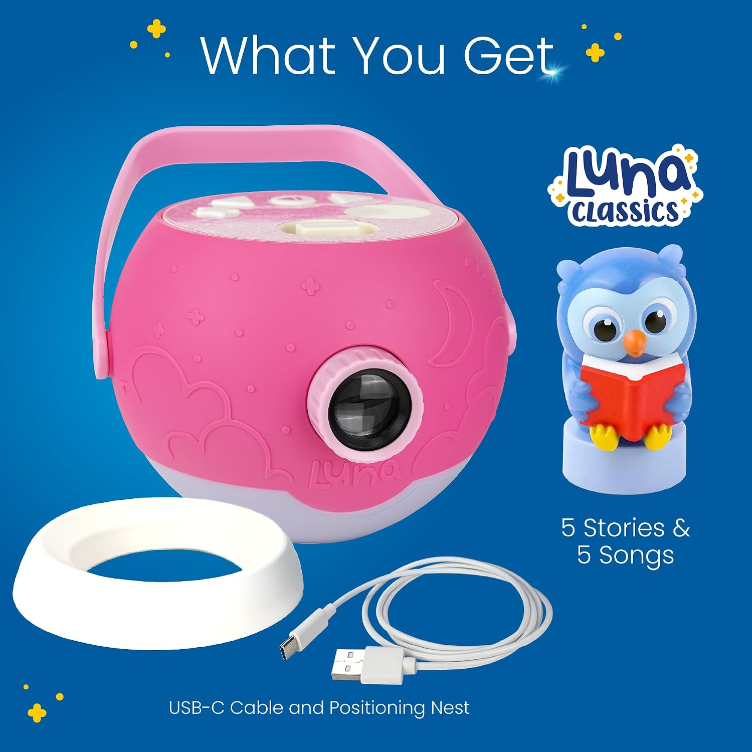 Luna - Kids Book Projector Pink