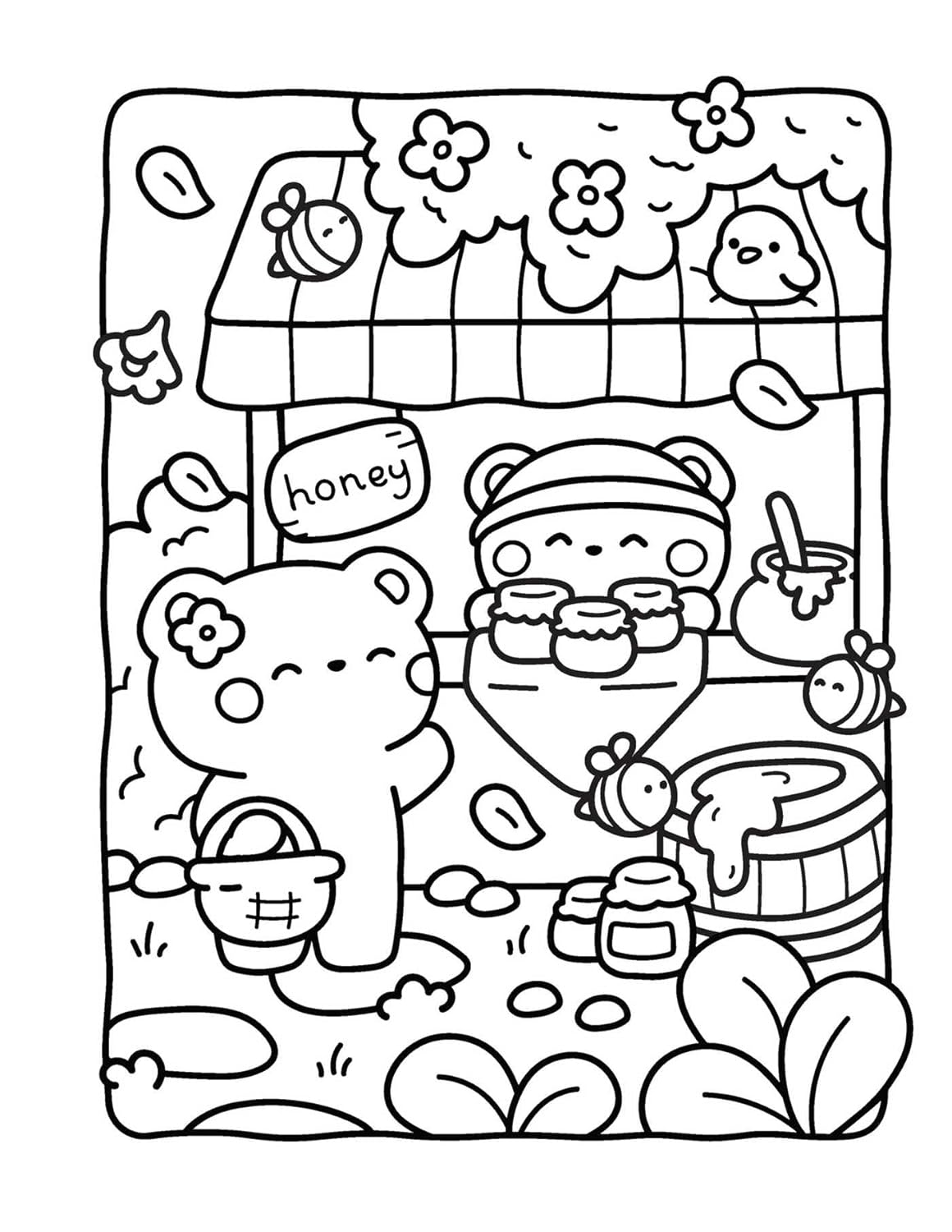 Cozy Springtime Glow-in-the-Dark Coloring