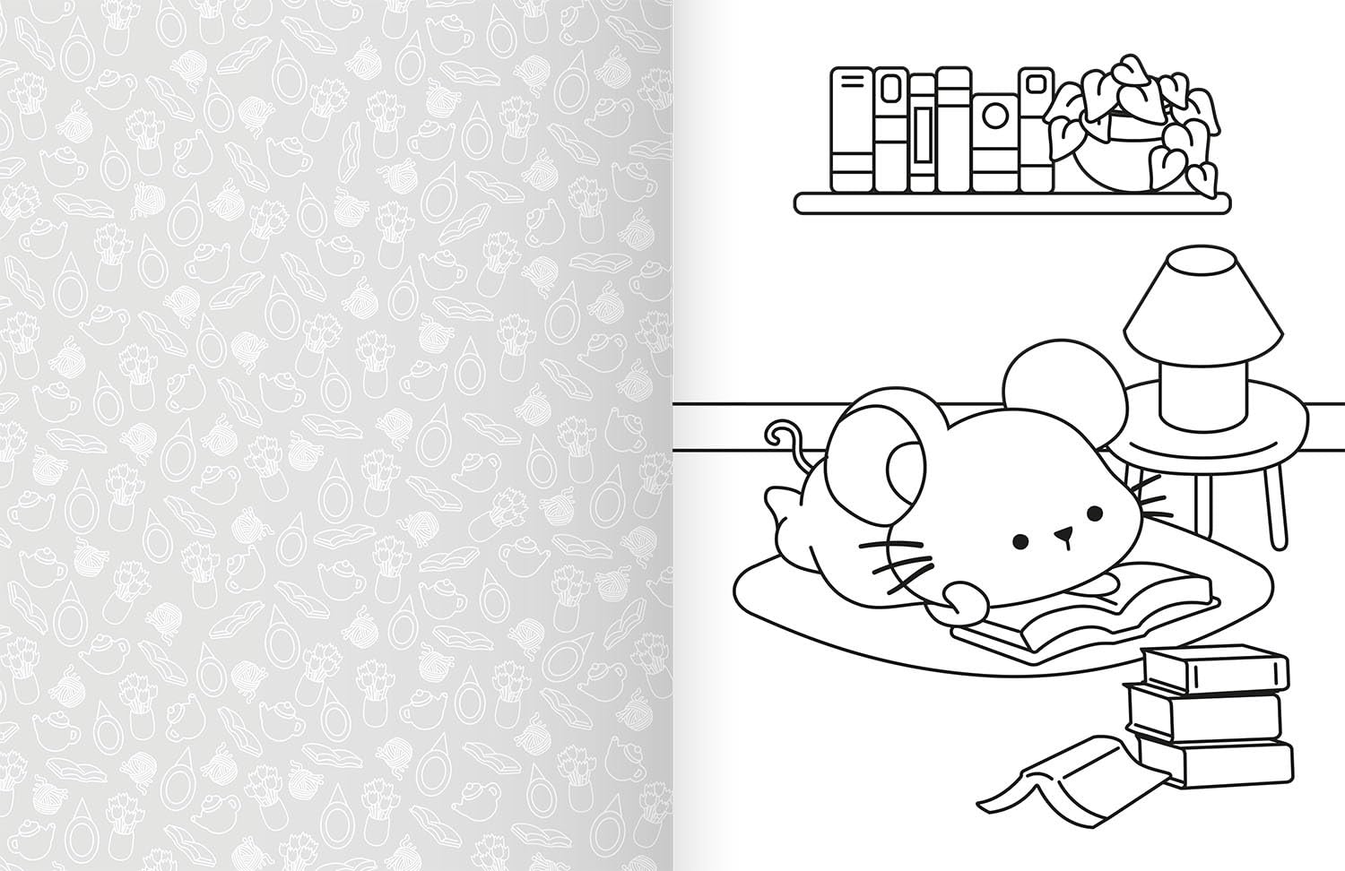 Cozy World Comfy Home: Easy Coloring and Sticker Scene