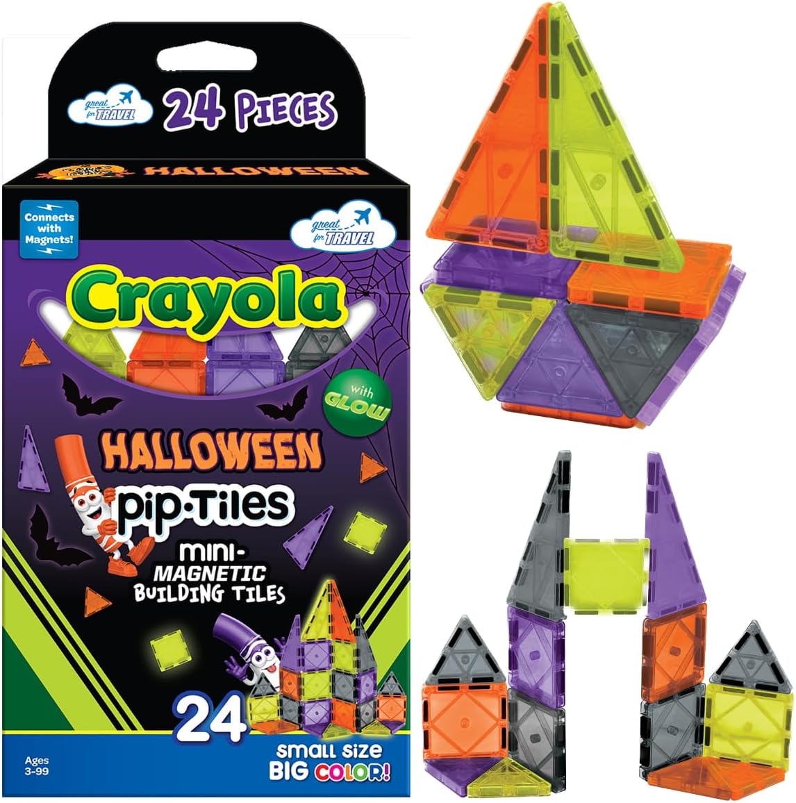 Crayola Halloween Mini Magnetic PIP-Tiles with Glow in The Dark Tiles