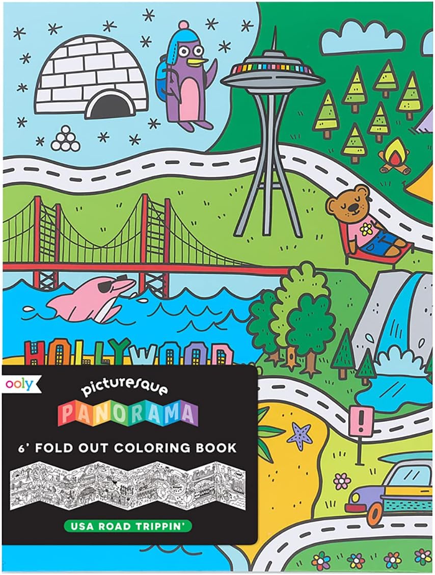 Picturesque Panorama Coloring Book - USA Road Trippin'