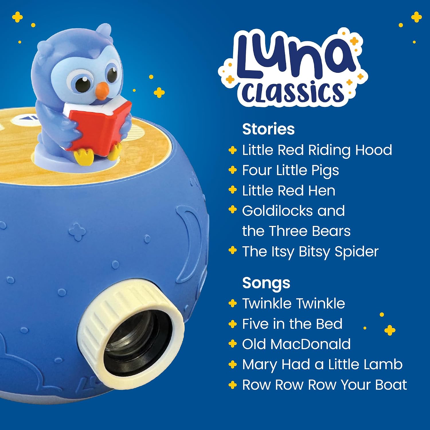Luna - Kids Book Projector Blue