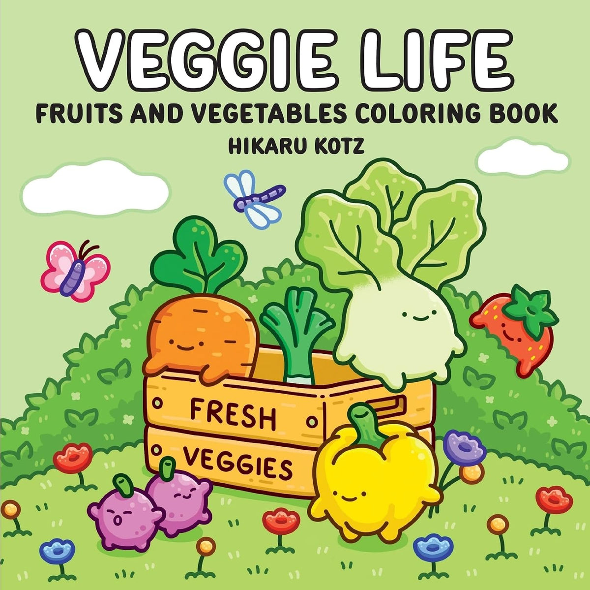 Veggie Life: Fruits and Vegetables  Coloring Book