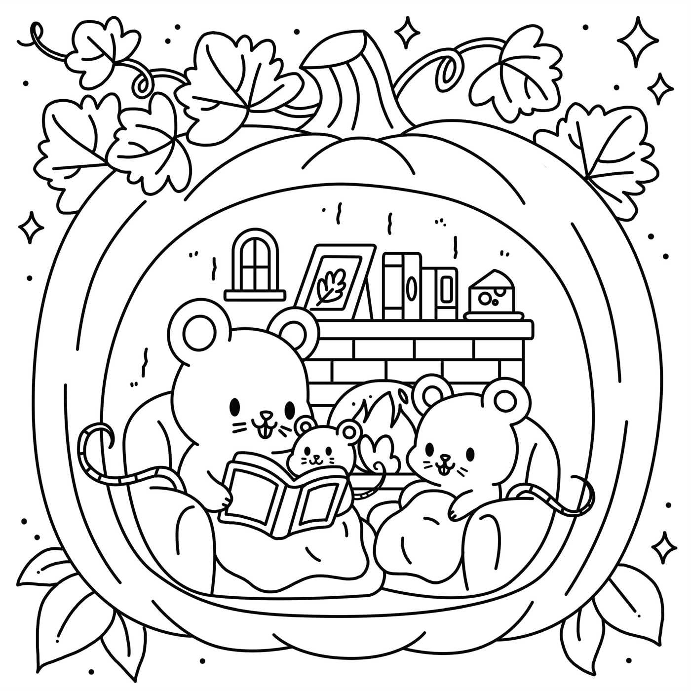 Little Bookworm: A Cozy Coloring Book