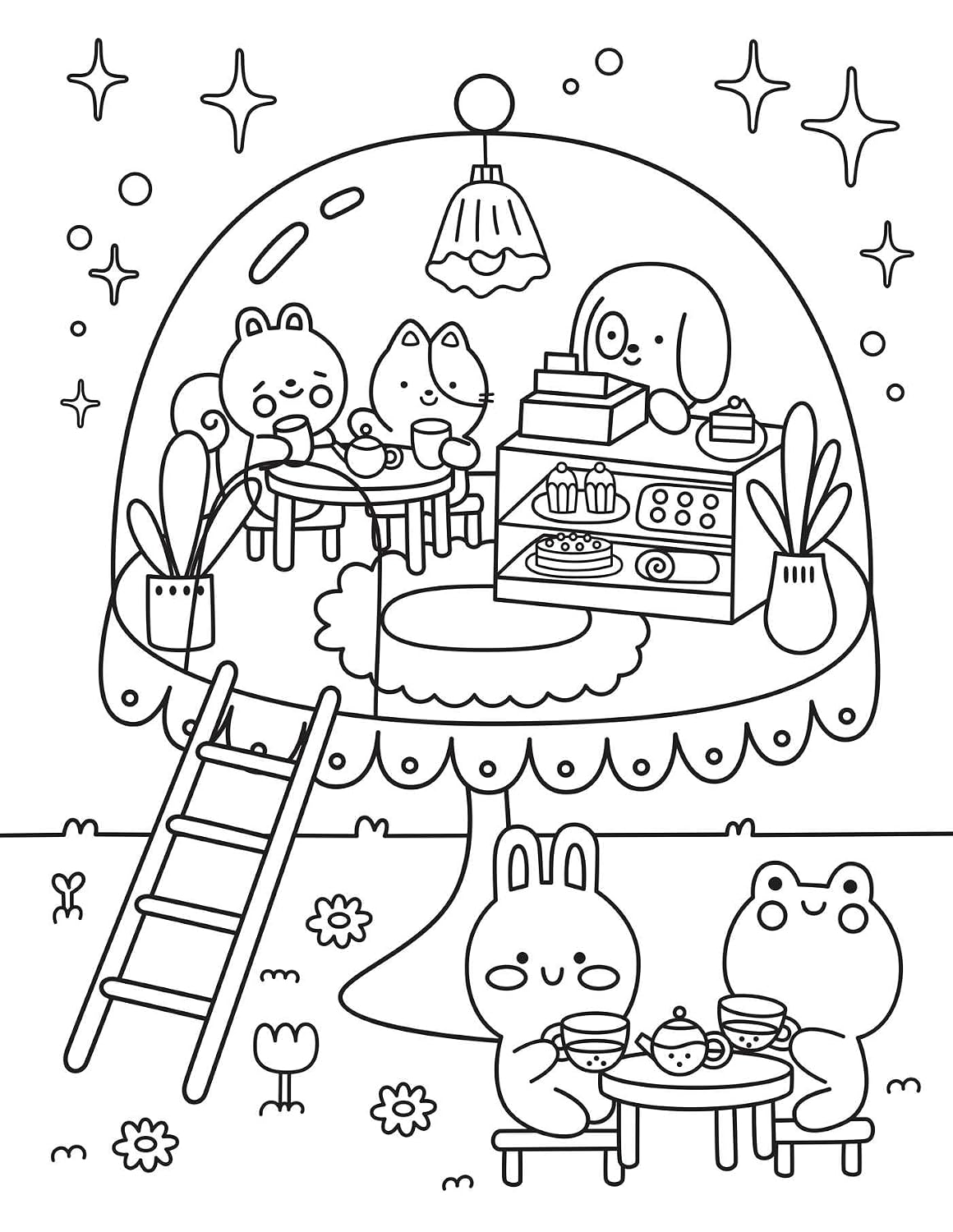 Creative Coloring: Cozy Café Mini-Coloring Kit