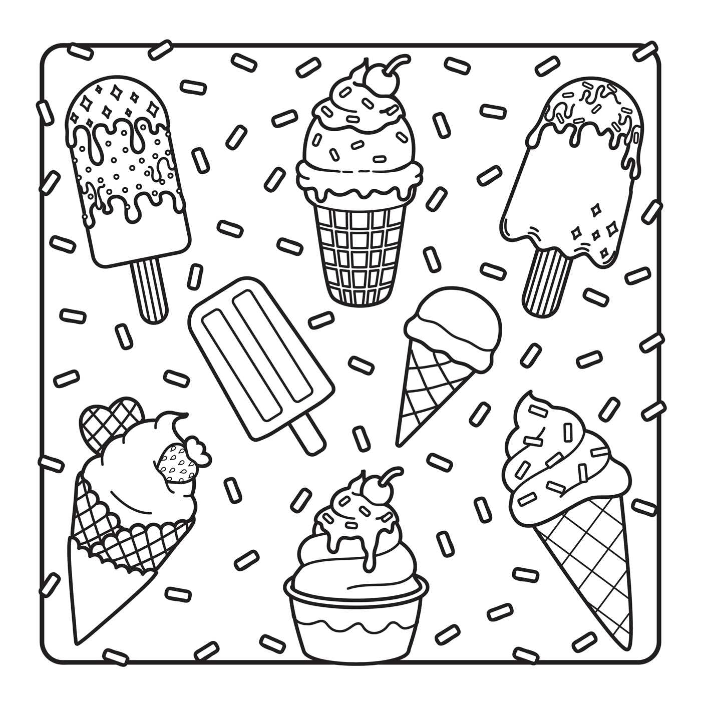 The Sunny Summer Days Coloring Book